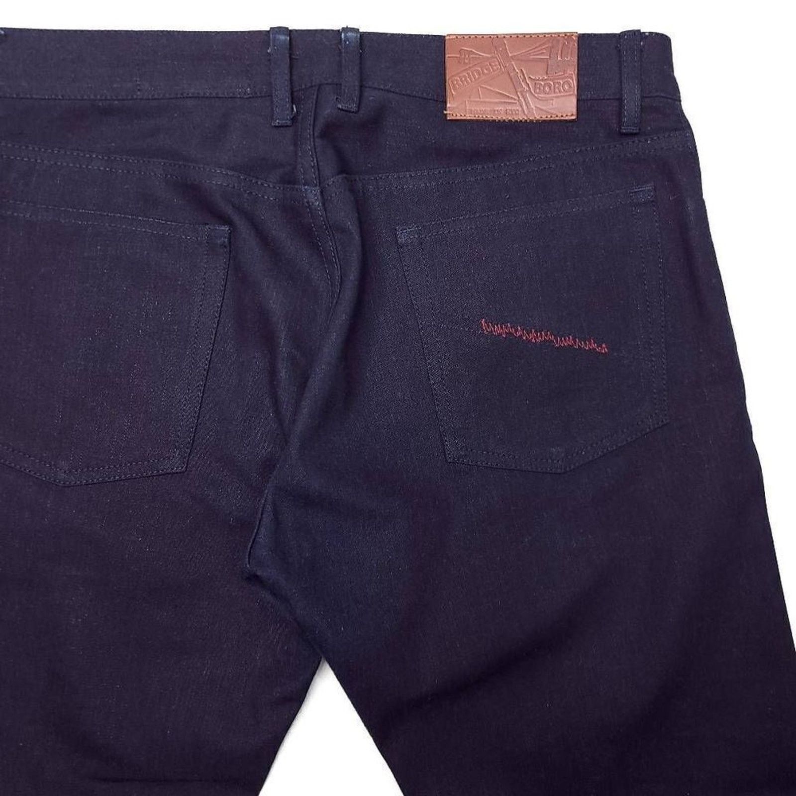 The Unbranded Brand Bridge & Boro Selvage Jeans Mens 31x29 Dark Blue USA Made Size US 31 - 9 Thumbnail