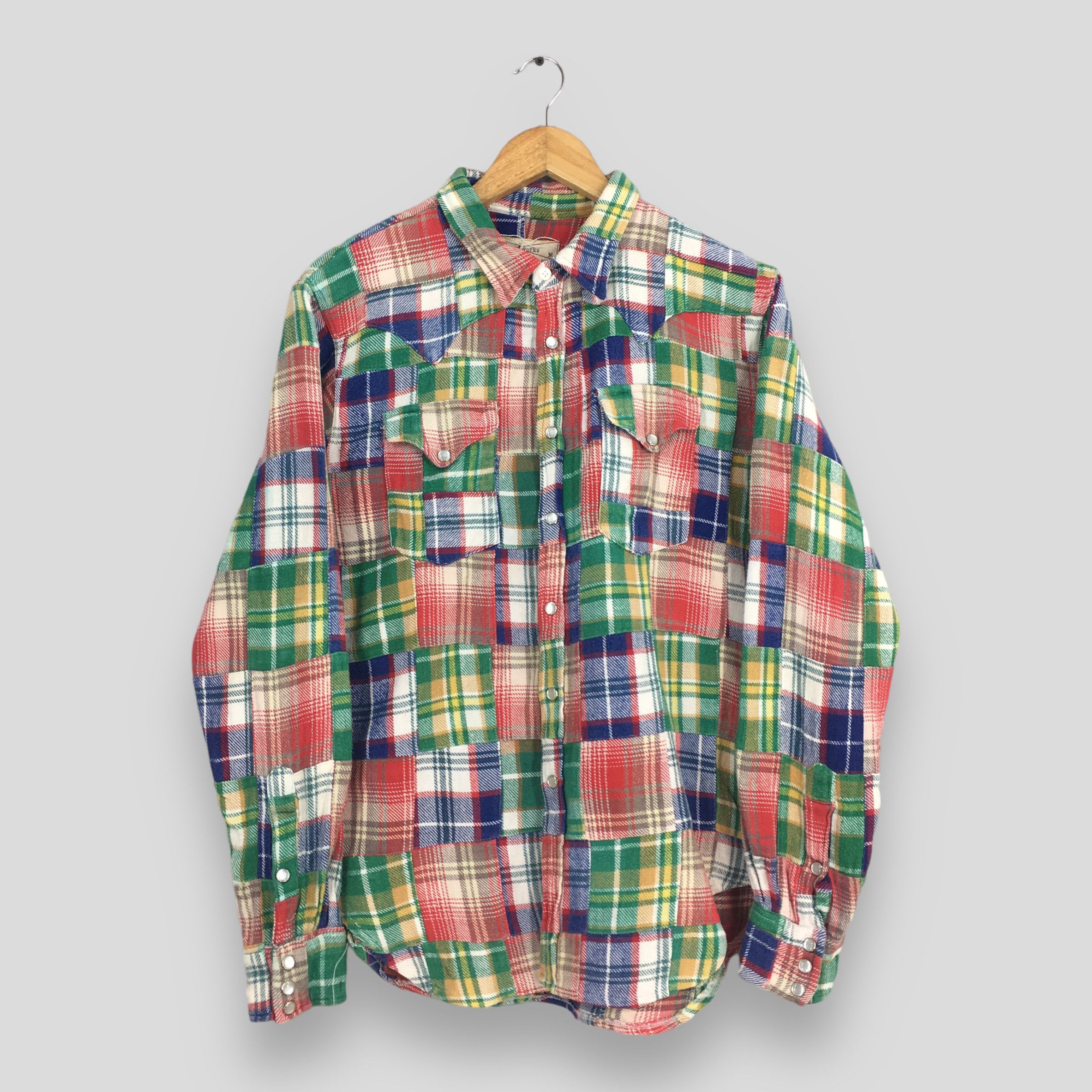 Flannel × Vintage Vintage Patchwork Tartan Flannel Shirt Medium Size US M / EU 48-50 / 2 - 1 Thumbnail