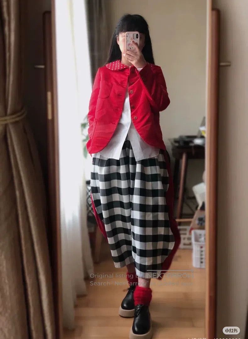 Comme des Garcons Comme Des Garcons size XS Main Line Black and White Plaid Size 23" - 2 Thumbnail