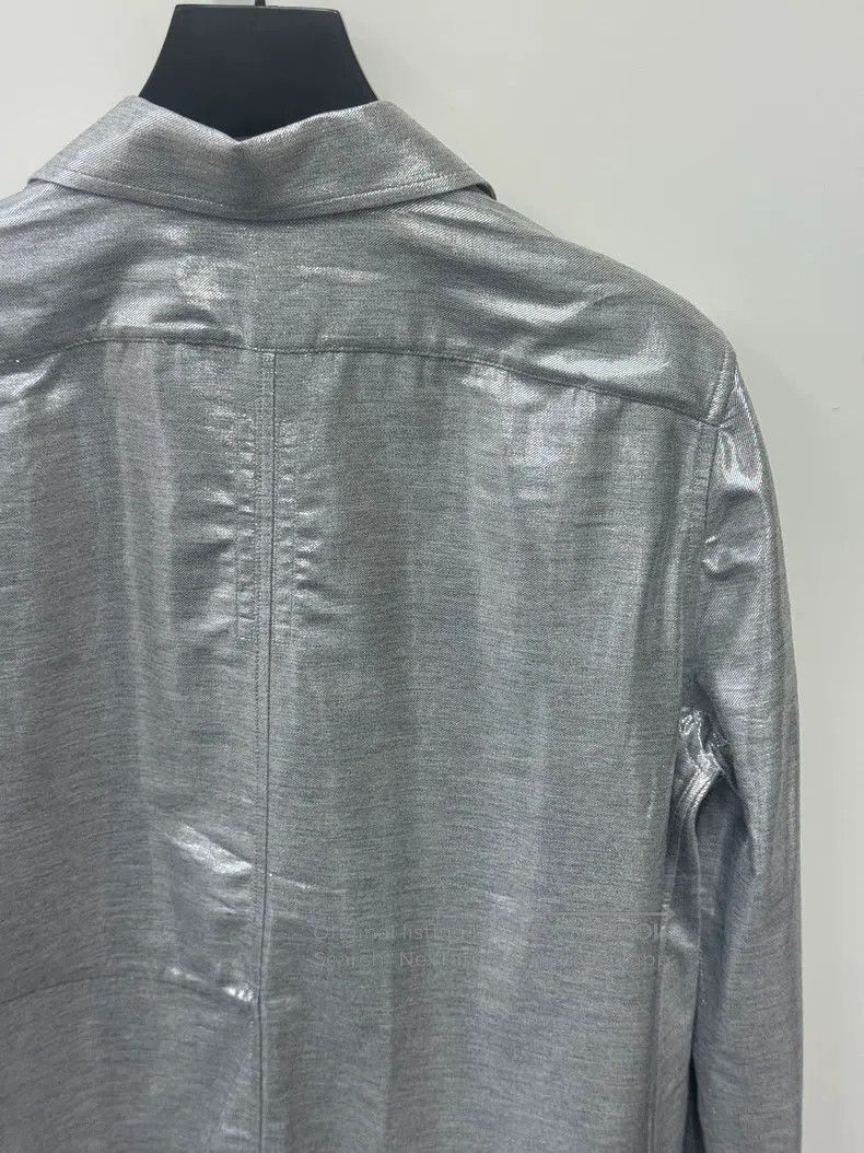Rick Owens Rick Owens Silver Shiny Jacket Size XS / US 0-2 / IT 36-38 - 4 Thumbnail
