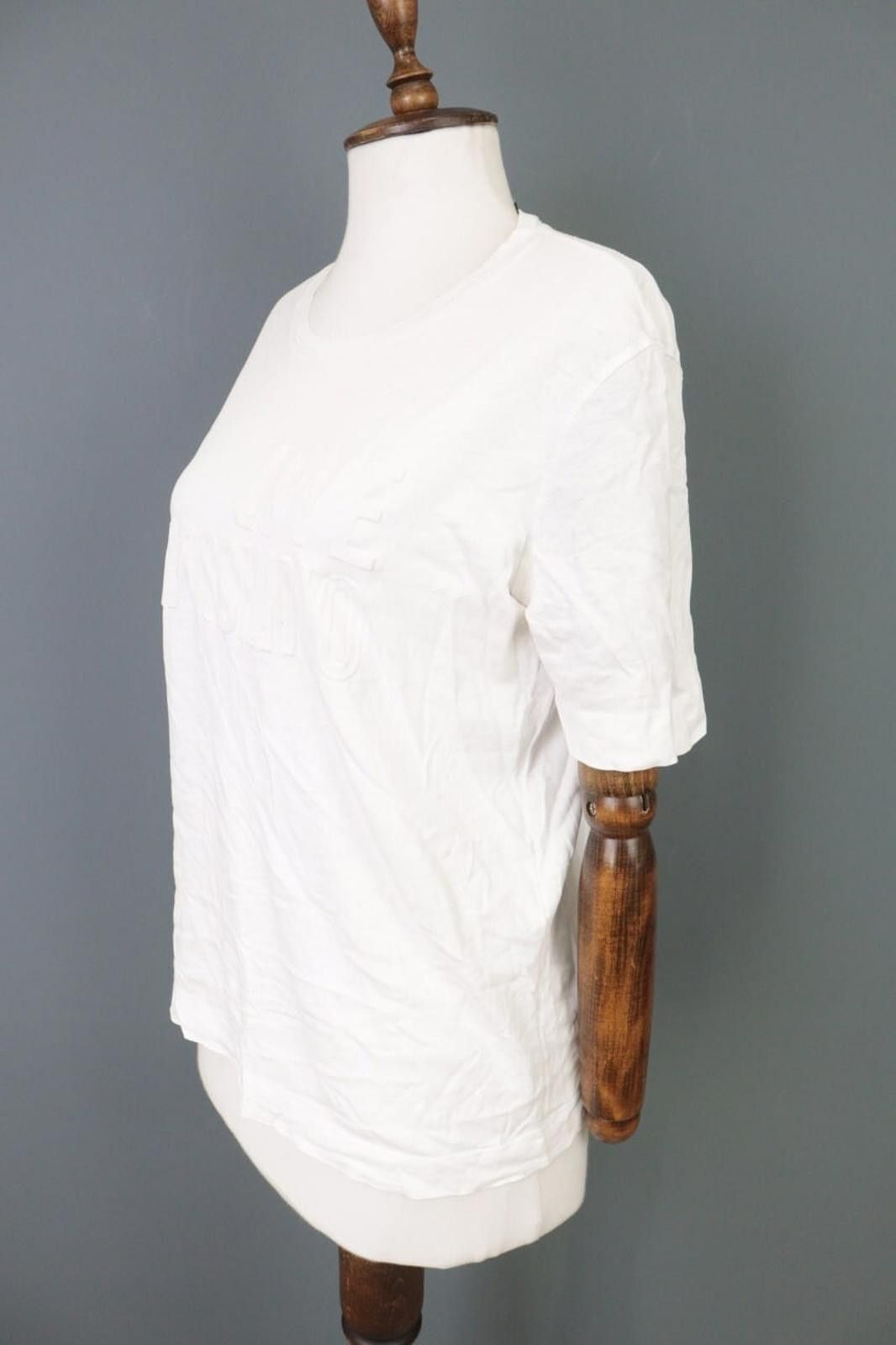Moschino Love Moschino White Big Logo Top T-Shirt Size USA 6 / I 42 Size XS / US 0-2 / IT 36-38 - 8 Thumbnail