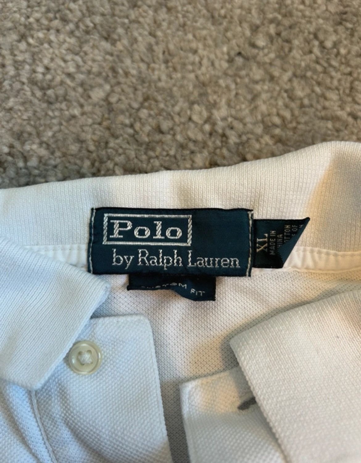 Polo Ralph Lauren × Vintage White ralph lauren polo shirt Size US XL / EU 56 / 4 - 5 Thumbnail