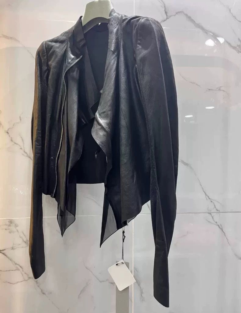 Rick Owens Rick Owens Suede tulle motorcycle jacket-2506 Size US S / EU 44-46 / 1 - 3 Thumbnail