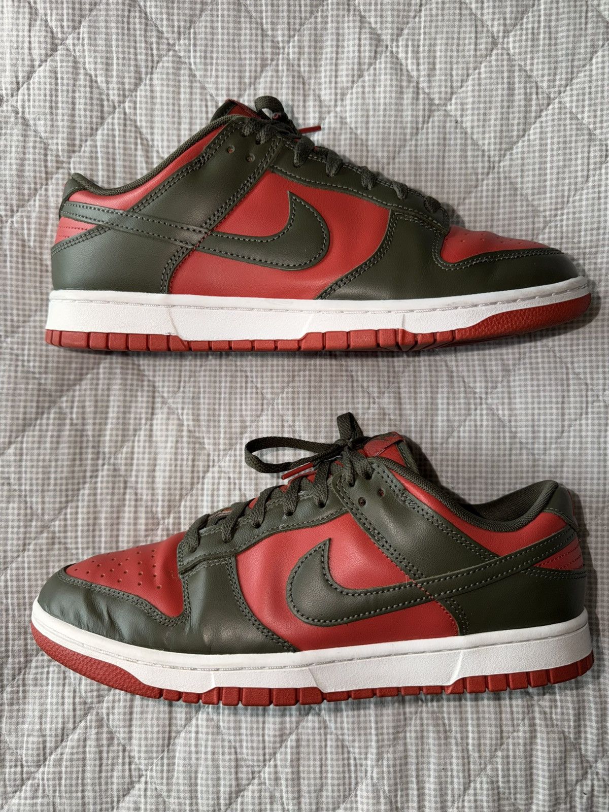 Nike Nike Dunk Low ‘ Mystic Red Cargo Khaki ’ Size US 11 / EU 44 - 1 Thumbnail