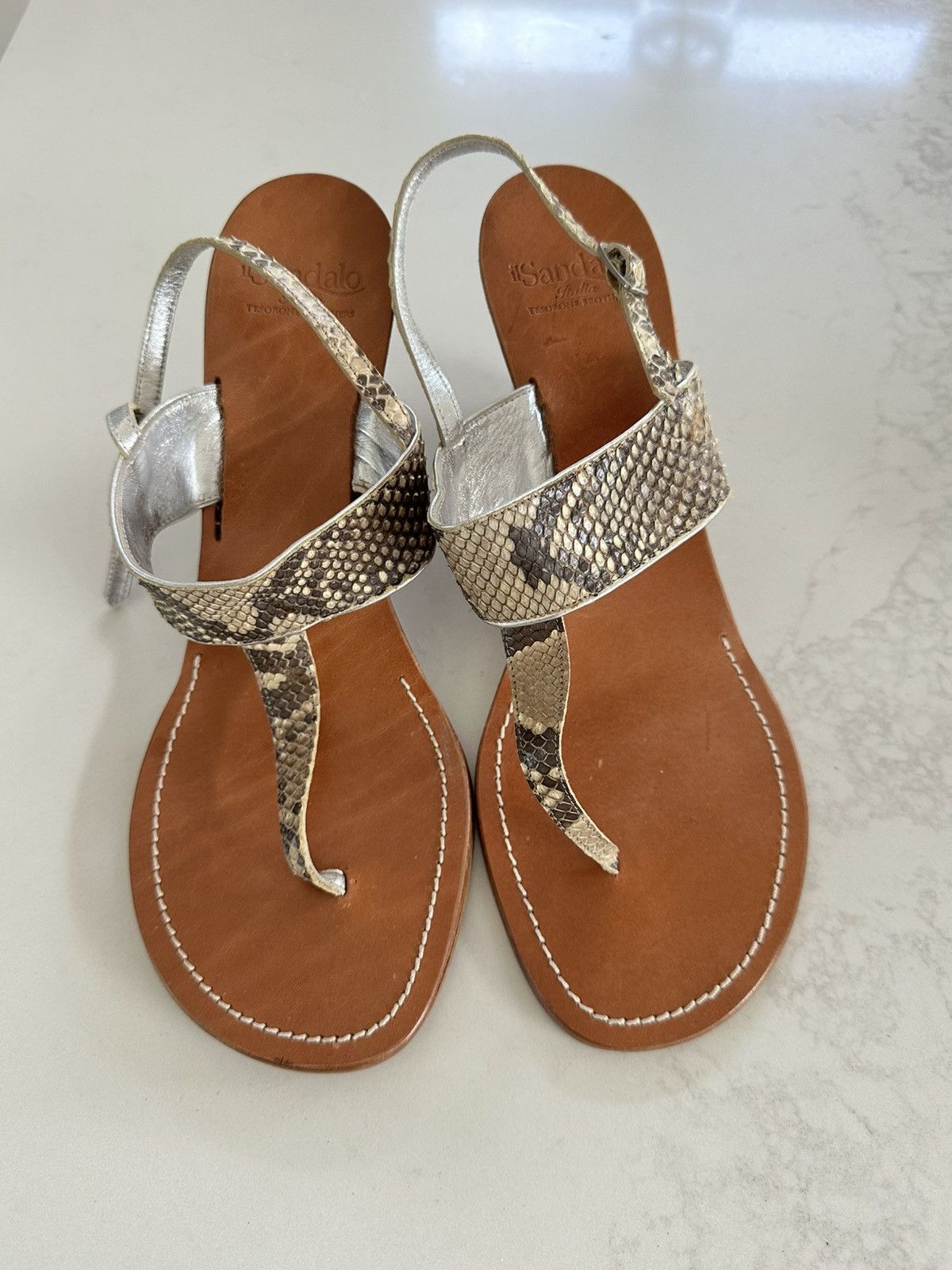 Other IL SANDALO WEDGE SNAKESKIN SANDALS SIZE 39 MADE IN ITALY Size US 9 / IT 39 - 2 Thumbnail