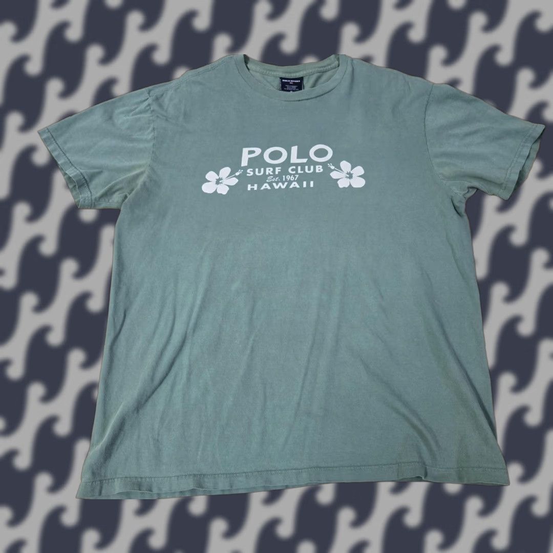 Polo Ralph Lauren Polo Ralph Lauren Shirt Mens M Green Surf Club Hawaii Graphic Tee Size US M / EU 48-50 / 2 - 1 Thumbnail