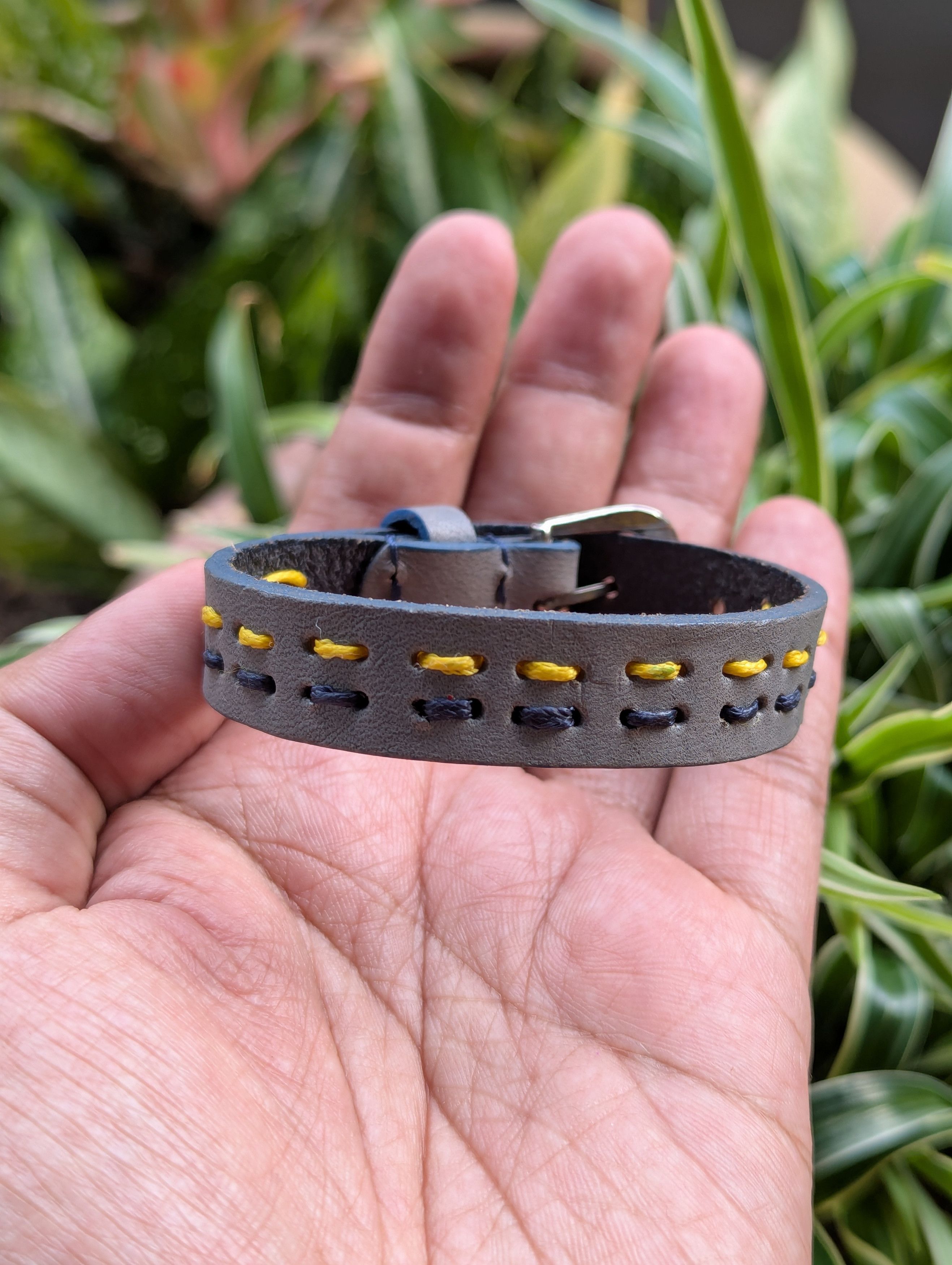 Leather Blue Leather Bracelet Size ONE SIZE - 1 Thumbnail