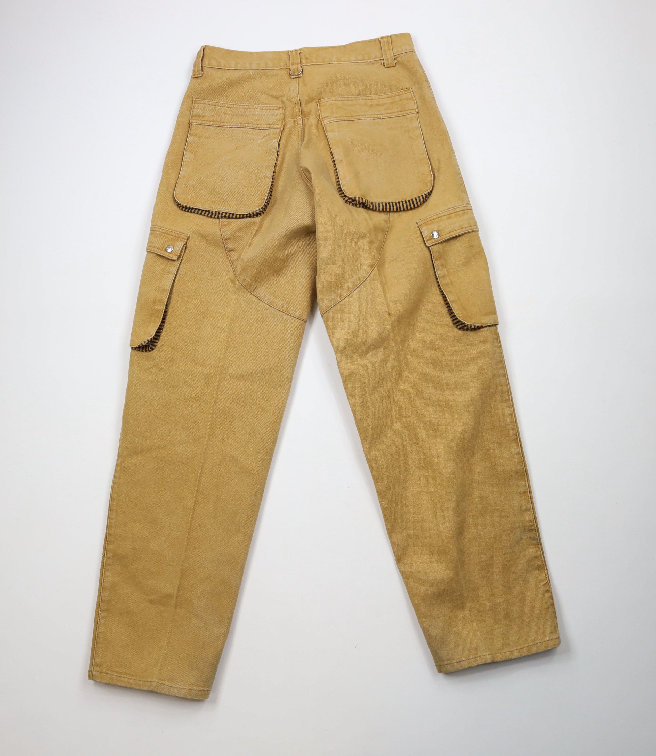 Vintage Vintage 90s Streetwear Baggy Fit Cargo Jeans Beige Cotton Size US 32 / EU 48 - 9 Thumbnail