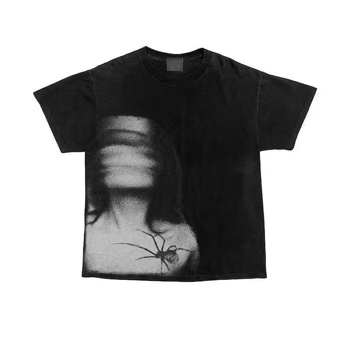 image of 90's Design Printed Vintage T Shirt in Black, Men's (Size Large)
