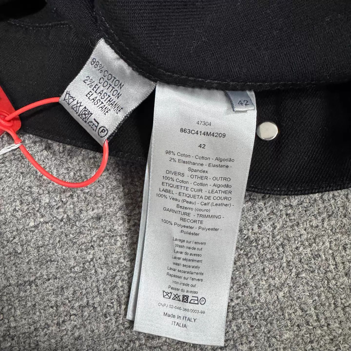 Dior Dior Black Embroidered Badge Denim 42 New w/ tags Size US XS / EU 42 / 0 - 8 Thumbnail