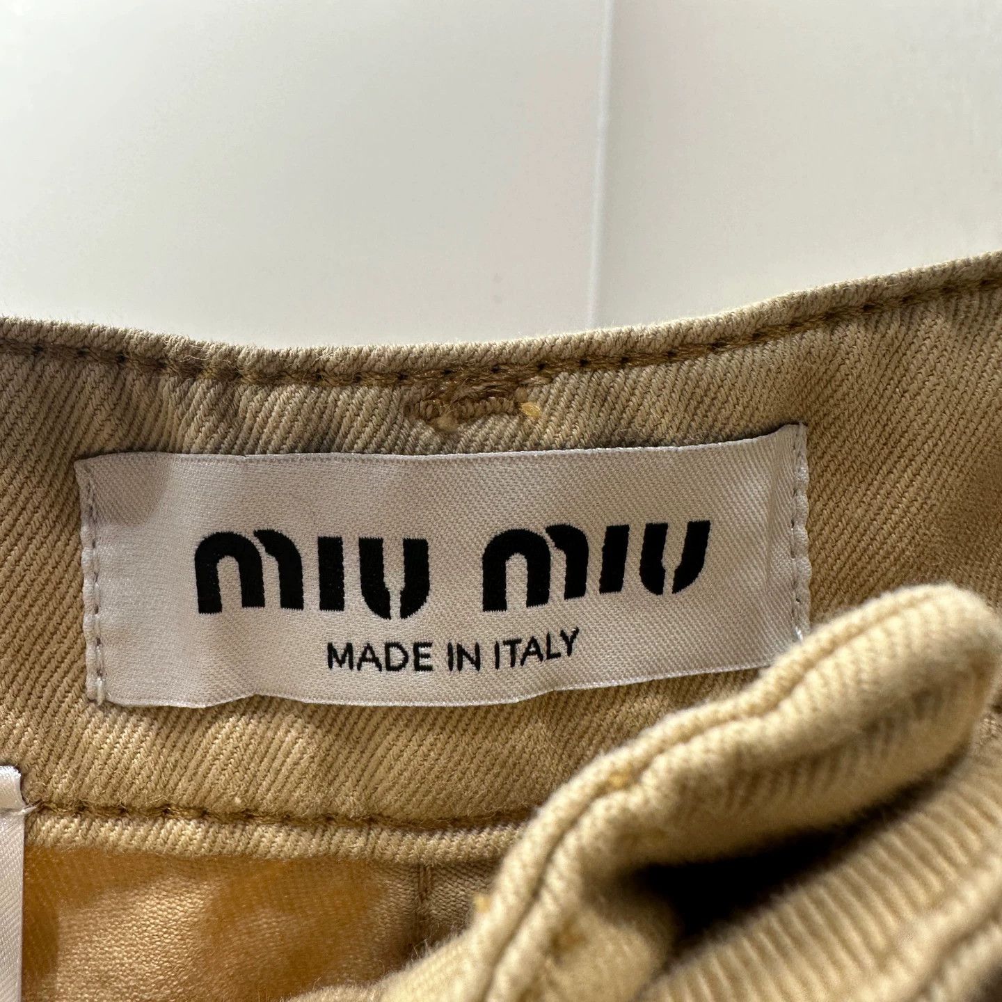 Miu Miu MIUMIU logo denim short 24 Size 24" / US 00 / IT 34 - 3 Thumbnail