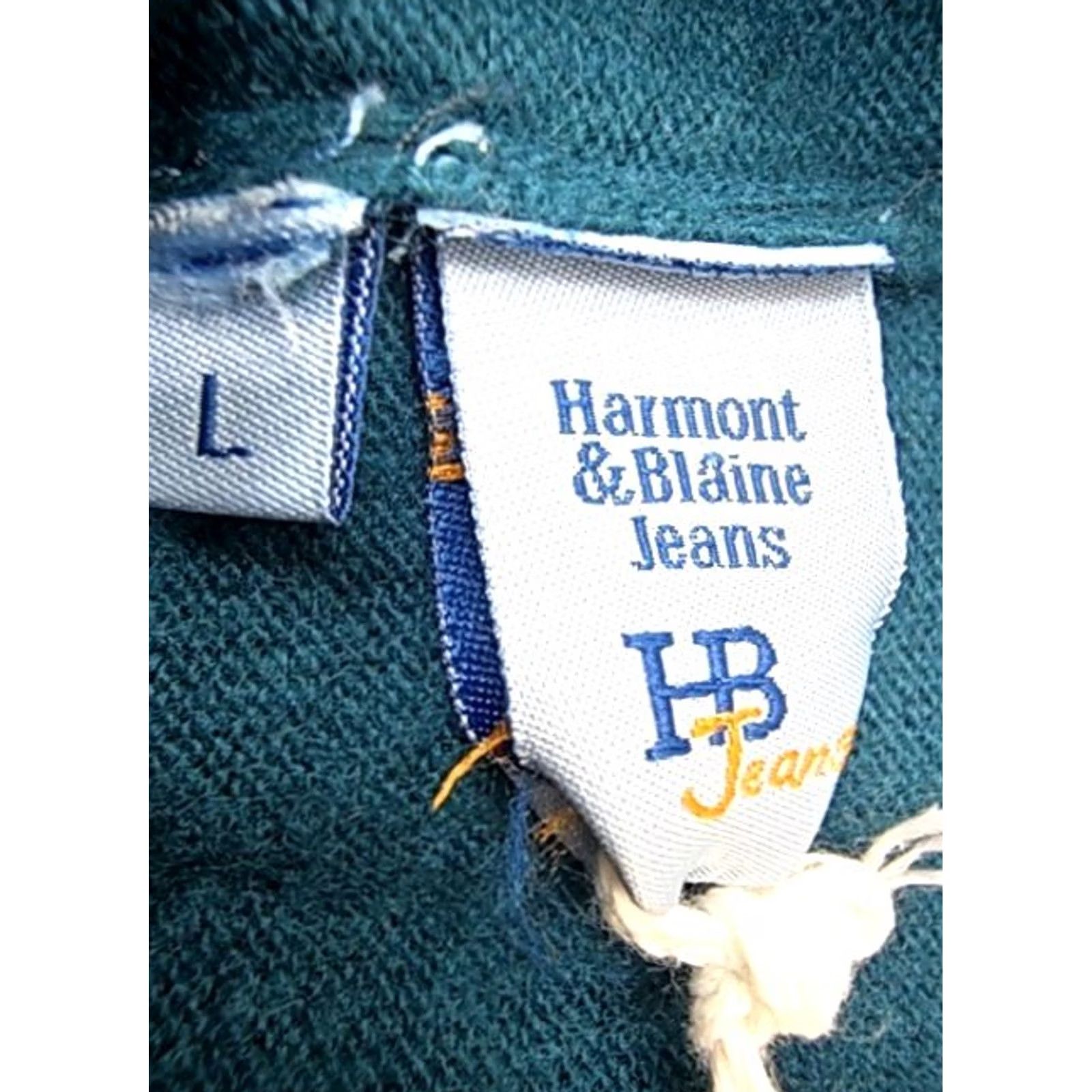 Harmont & Blaine Harmont & Blaine Men’s Navy L Crew Neck Sweater Contrast Cuffs Logo Sweater JSN Size US L / EU 52-54 / 3 - 4 Thumbnail
