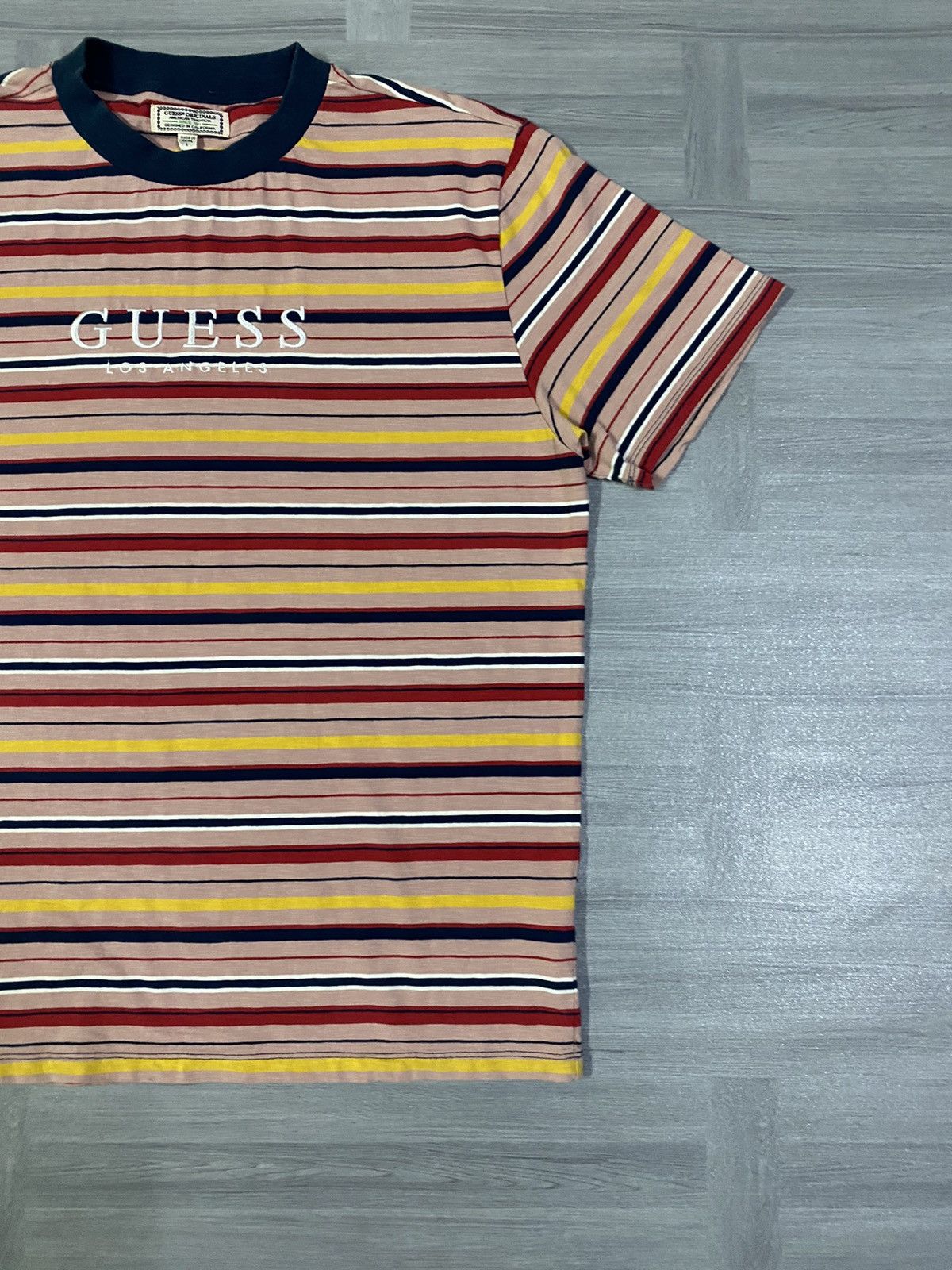 Guess Vintage Guess Los Angeles Striped Knit T-shirt Size US L / EU 52-54 / 3 - 4 Thumbnail