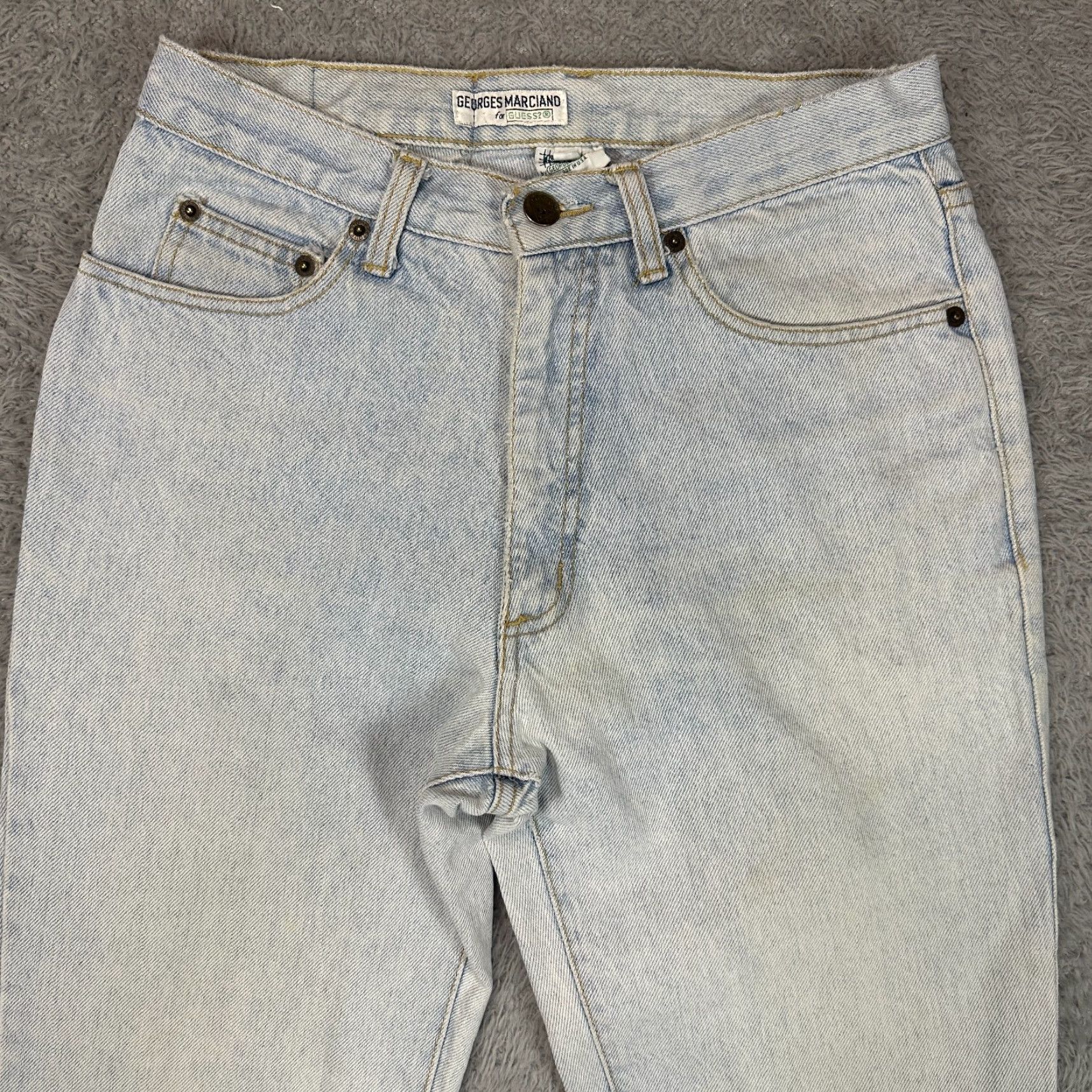Guess GUESS Jeans 28 x 33 Light Wash High Rise 5-Pocket Denim Relaxed Men Shirt? Size US 28 / EU 44 - 5 Thumbnail