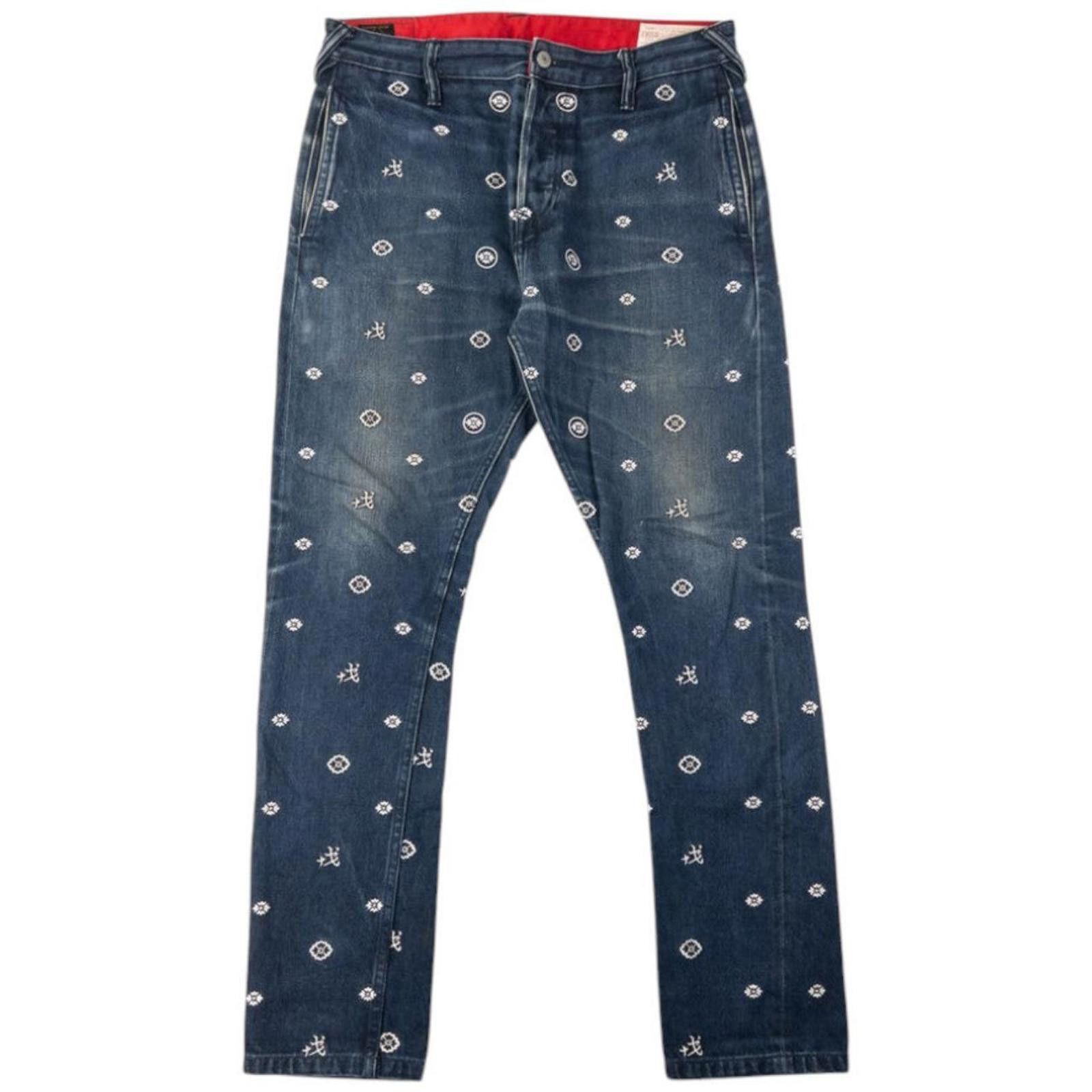Evisu Vintage Evisu Monogram Kamon Japanese Denim Jeans Size W33 Size US 33 - 1 Thumbnail