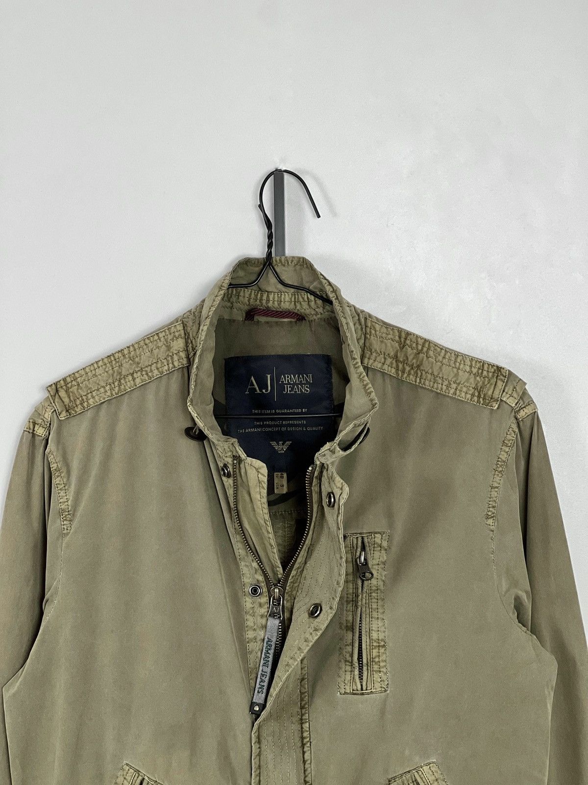 Emporio Armani Armani Jeans Vintage Garment Dyed Military Bomber Jacket Size US S / EU 44-46 / 1 - 4 Thumbnail