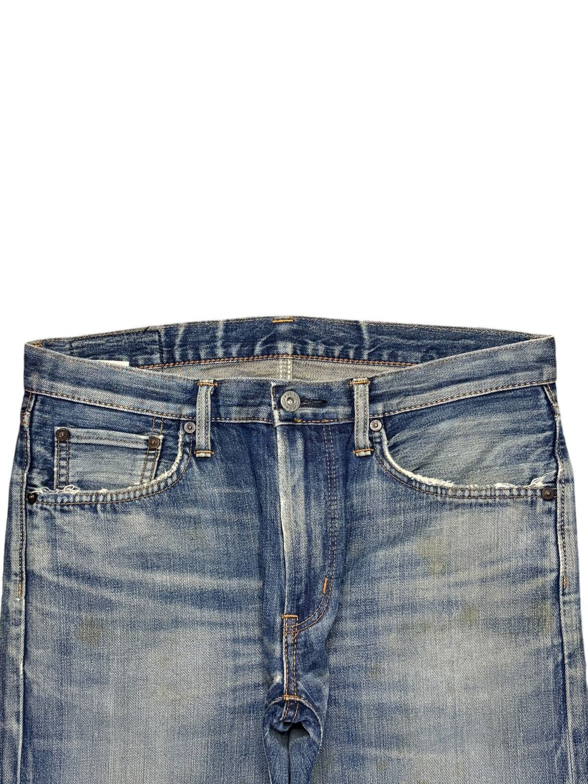 Edwin × Japanese Brand Vintage Japanese Edwin Mud Wash Distressed Loose Jeans Size US 33 - 4 Thumbnail