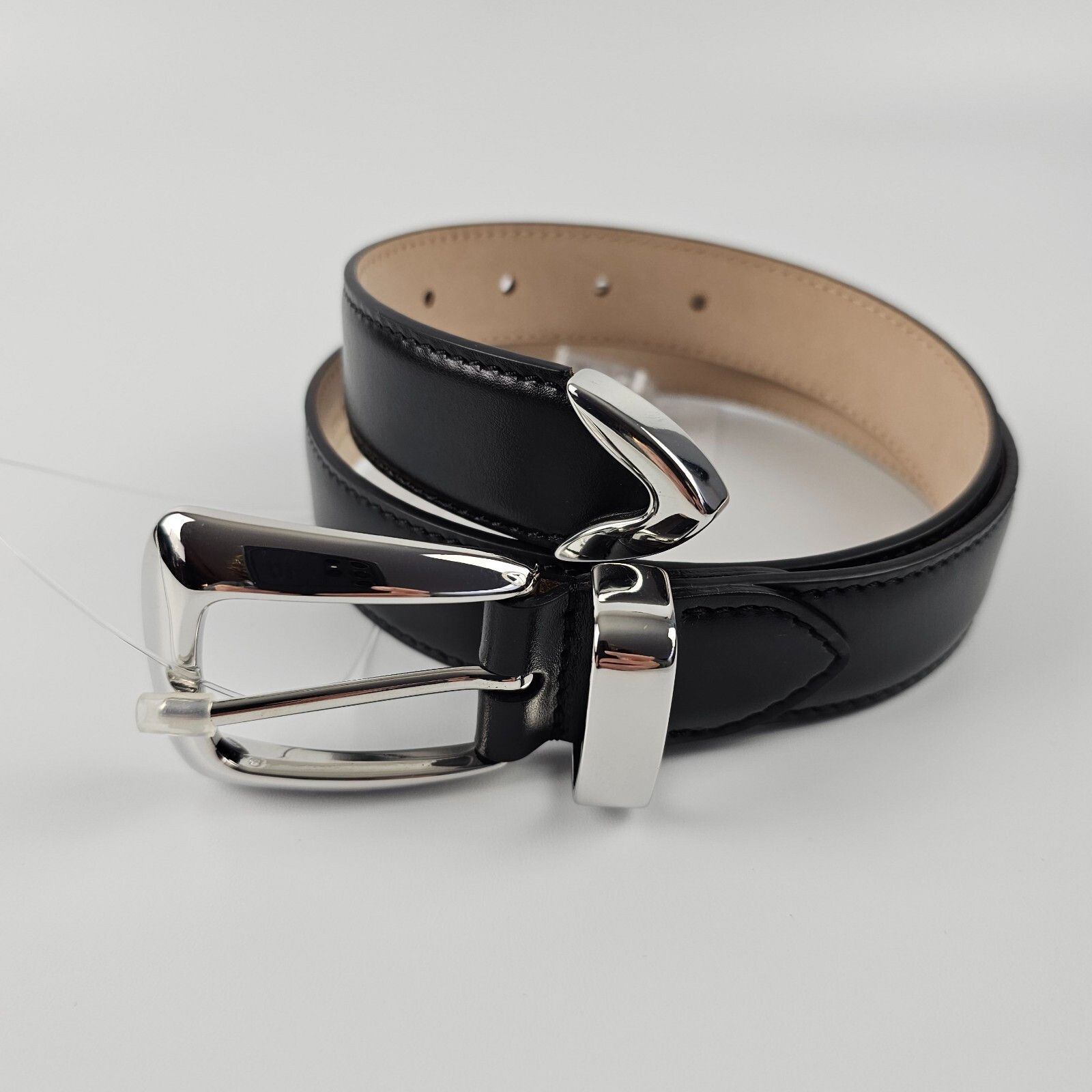 KHAITE Benny Black Leather With Silver 30mm Belt New And Aut