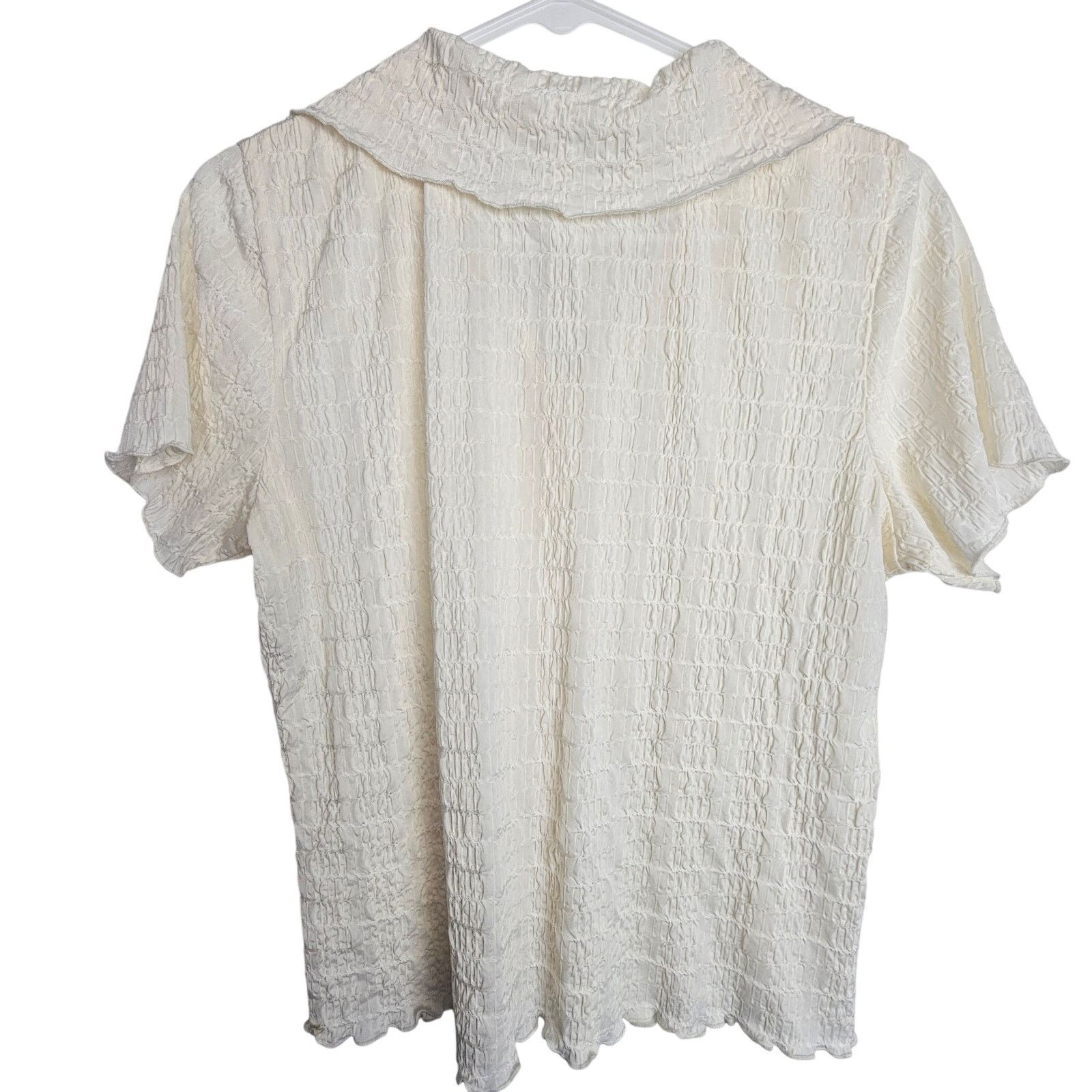 Vince Vince Ruched Striped Button Shirt L Designer MInimalist Size L / US 10 / IT 46 - 8 Thumbnail