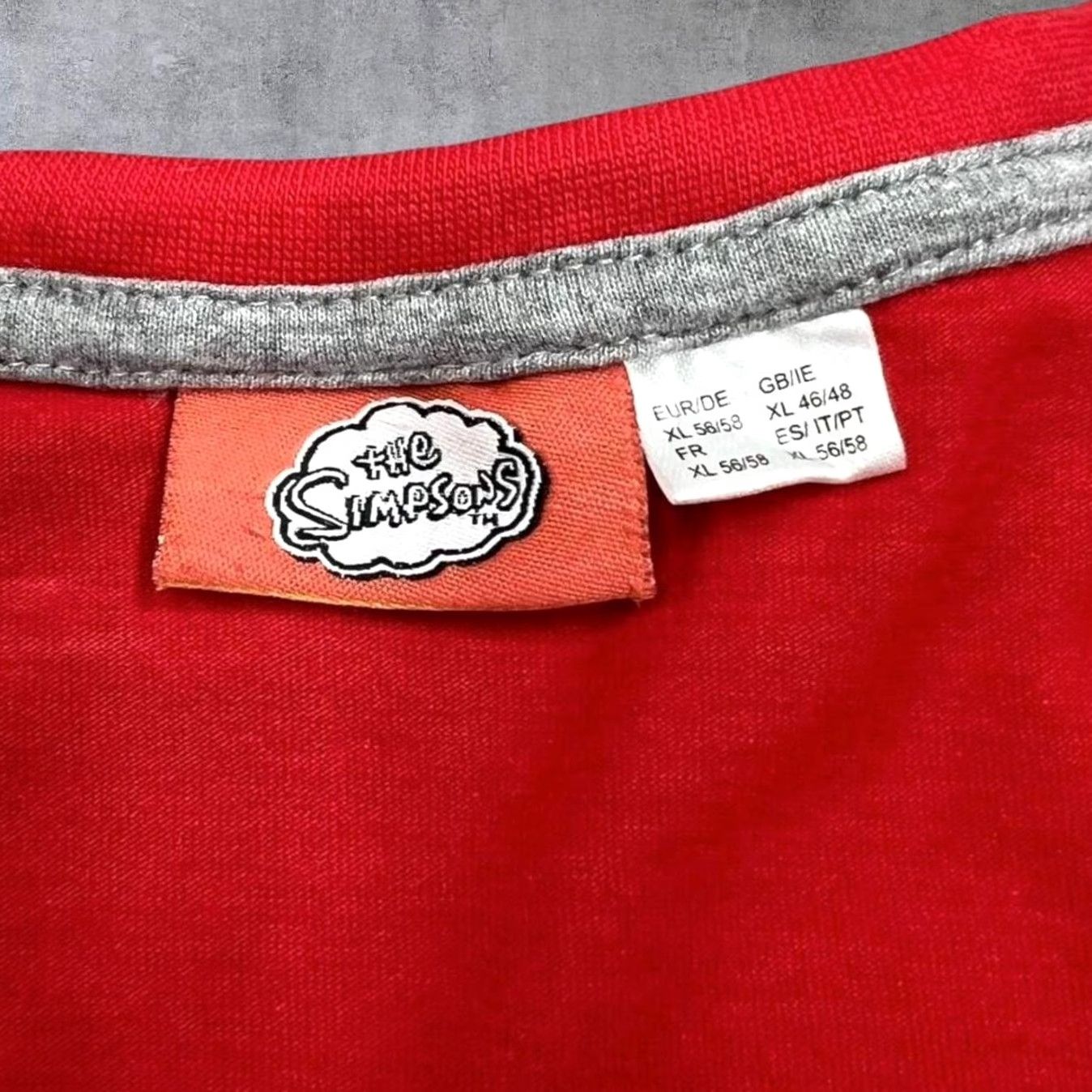 Vintage The Simpsons "Mad Man" Homer Character TV Show Spellout Graphic T-Shirt XL Red Mens Short Sleeve Round Neck Cotton Shirt Size US XL / EU 56 / 4 - 2 Thumbnail