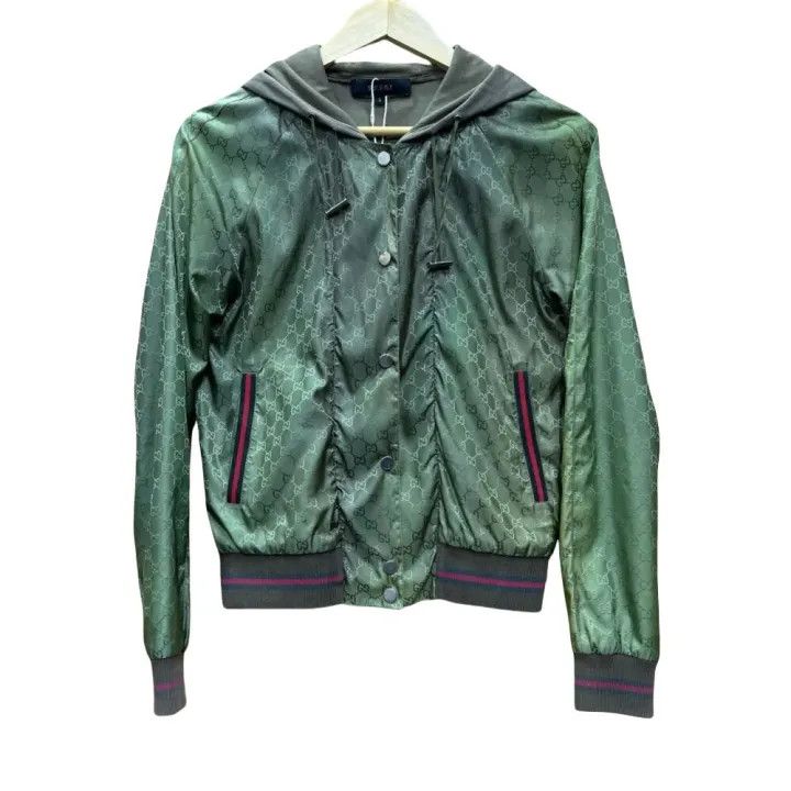Gucci Gucci Stylish Hooded Jacket in Olive Green Size US S / EU 44-46 / 1 - 1 Thumbnail