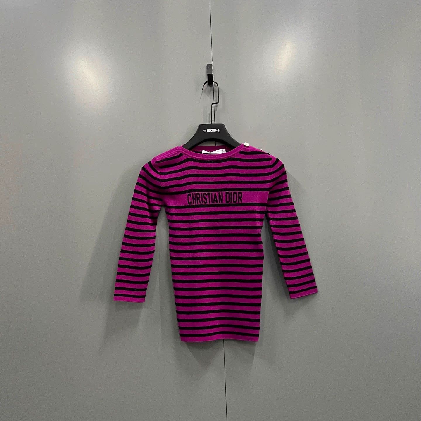 Dior PL】Dior striped logo knit sweater Size XXS / US 00 / IT 34 - 1 Thumbnail
