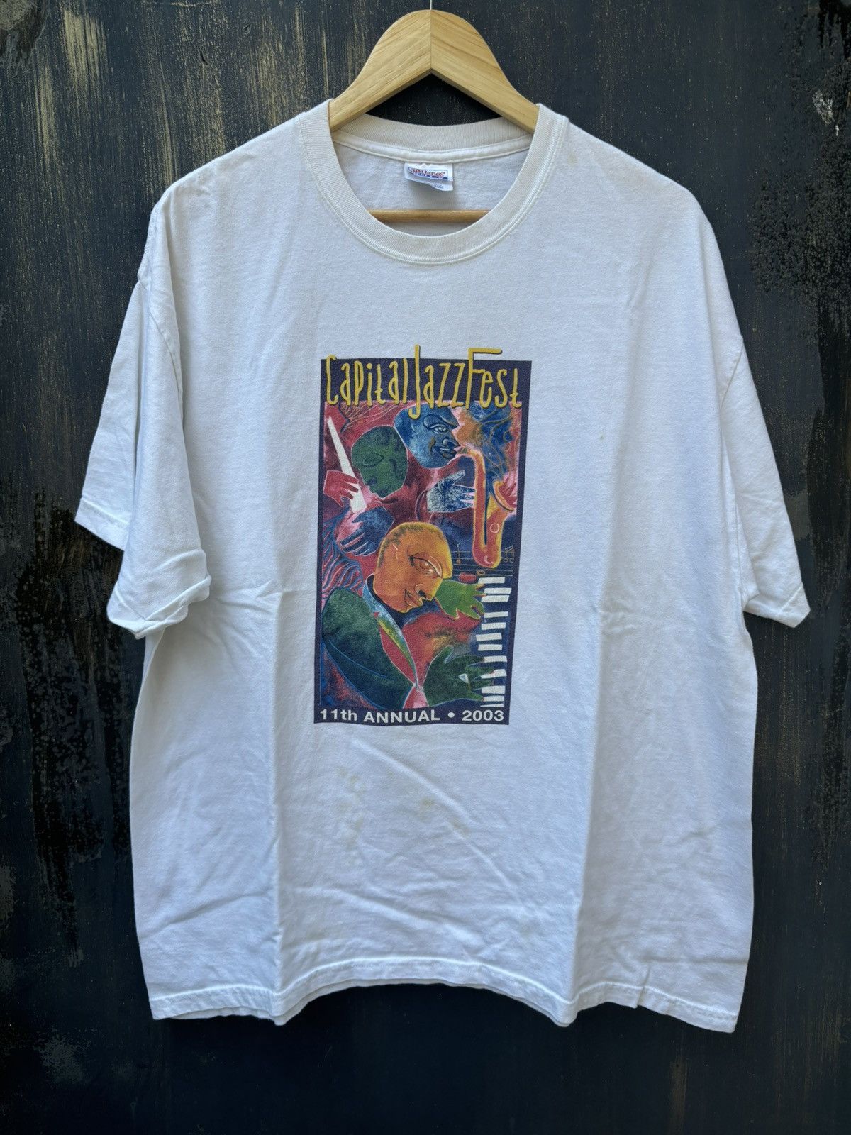 Vintage RARE! Vintage 90’s Art Jazz Fest Promo Size US XL / EU 56 / 4 - 2 Thumbnail