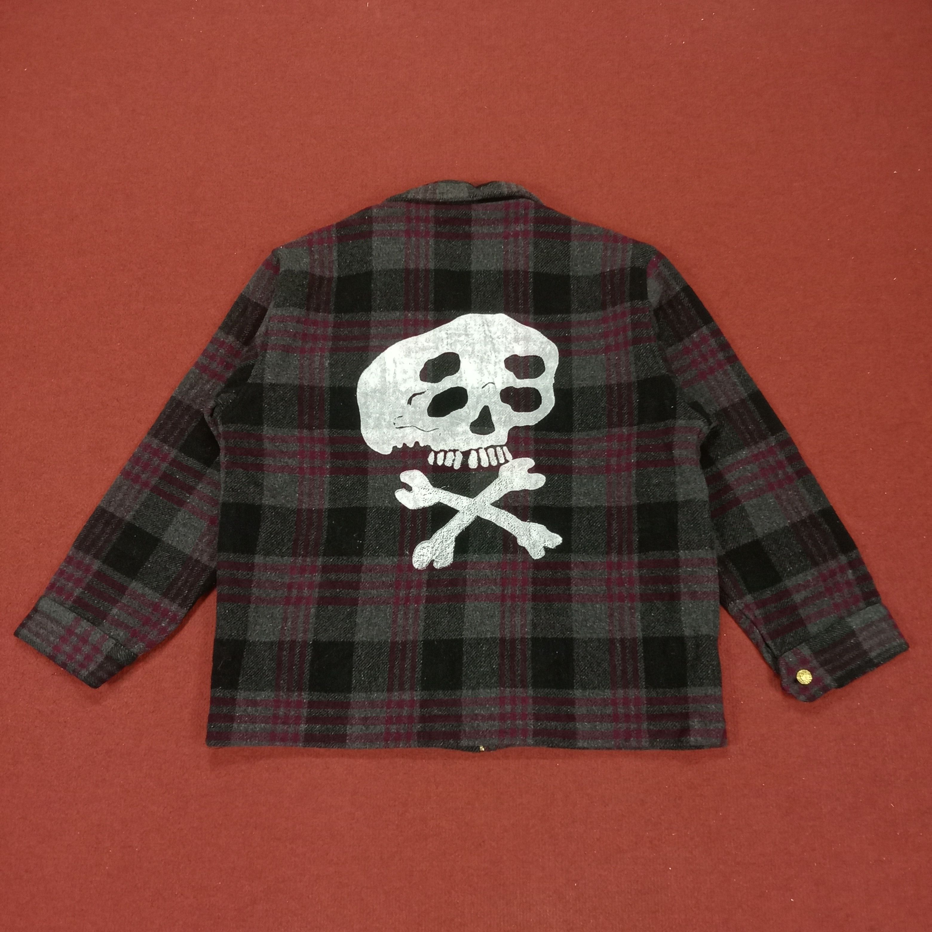 Japanese Brand × Vintage Nice Jacket Custom Skulls Design Streetwear Style Size US L / EU 52-54 / 3 - 1 Thumbnail