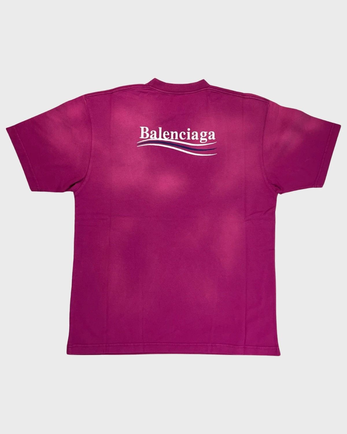 Balenciaga BALENCIAGA WASHED OUT PINK POLITICAL CAMPAIGN LOGO T-SHIRT Size US XS / EU 42 / 0 - 2 Thumbnail