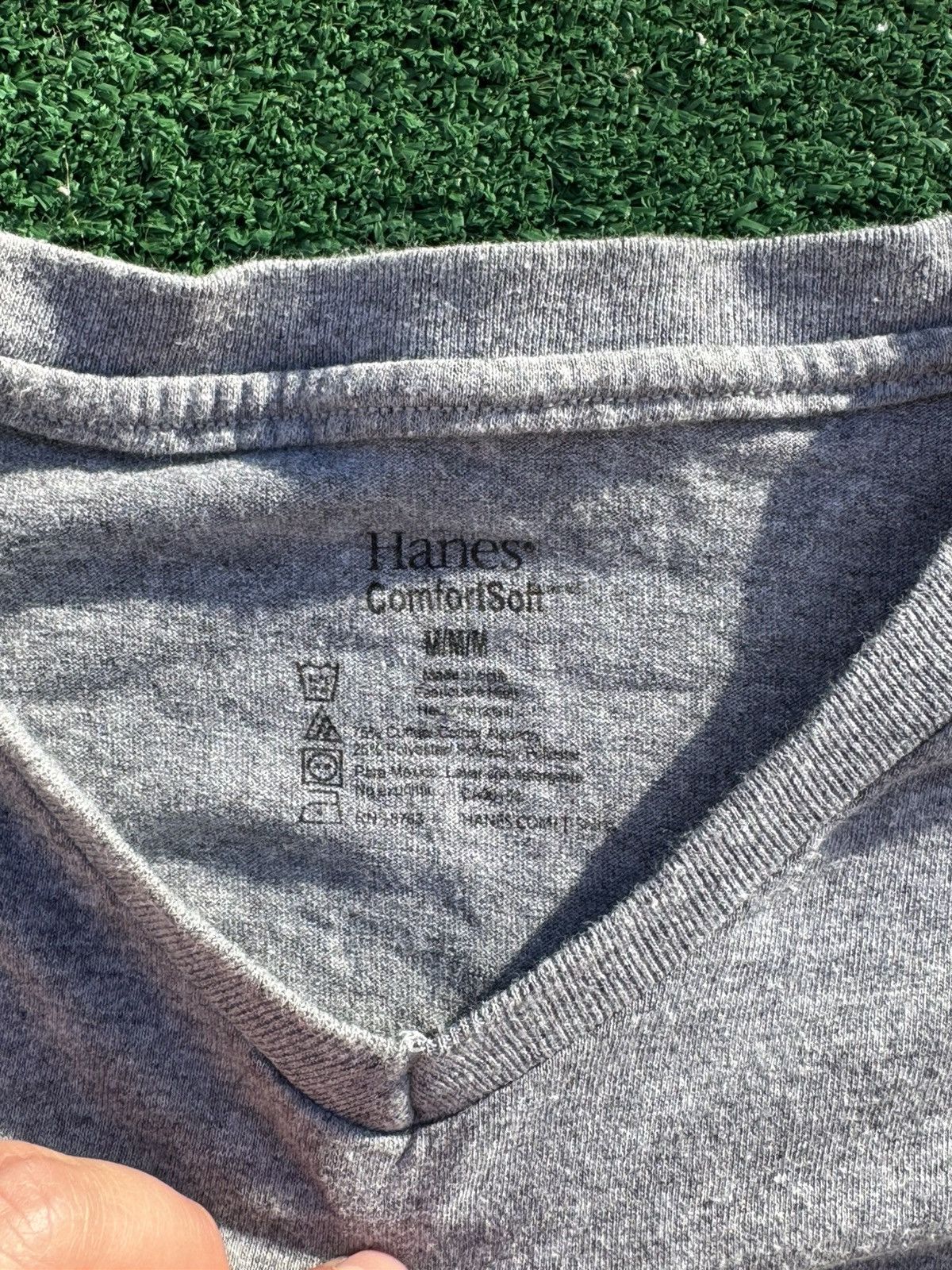 Hanes Hanes Basic Grey T-shirt Size US M / EU 48-50 / 2 - 2 Thumbnail