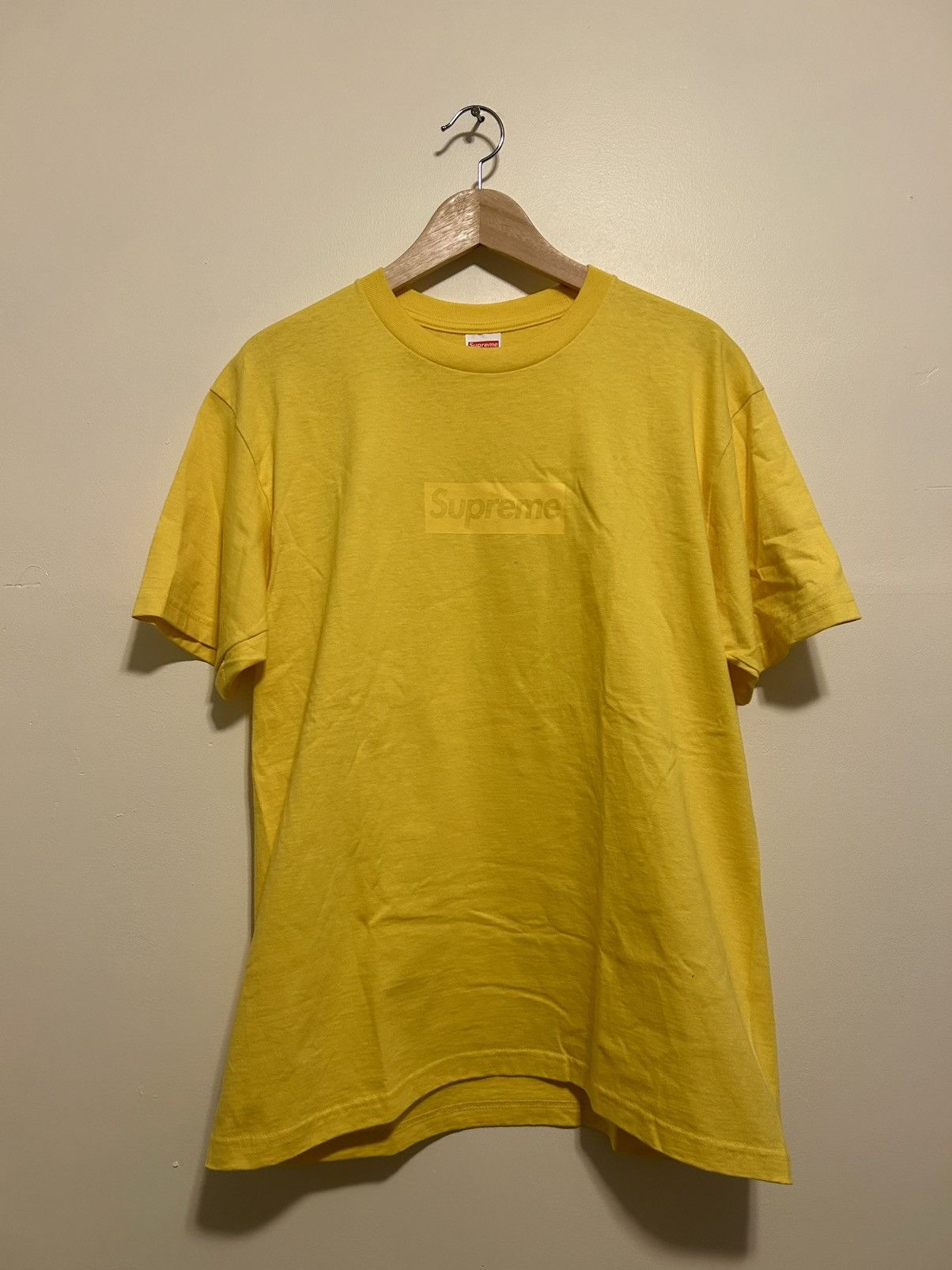 Supreme Yellow Tonal Box Logo Tee (SS23)