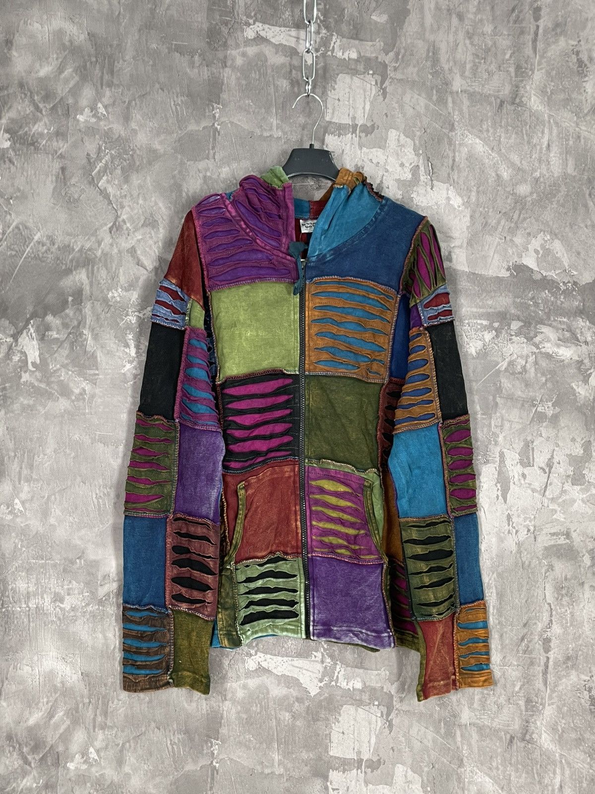 Japanese Brand Y2K Nepal Fantasy Zip Up Hoodie Patchwork vintage 90s native Size M / US 6-8 / IT 42-44 - 1 Thumbnail