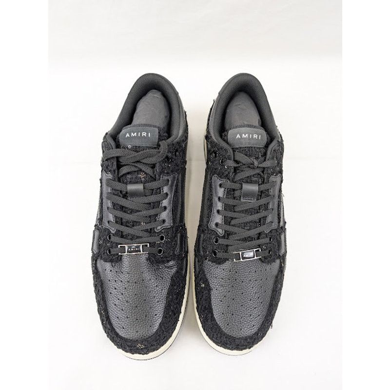 Amiri o1rshd1 Boucle Skelton Low-Top Sneakers in Black Size US 13 / EU 46 - 15 Thumbnail