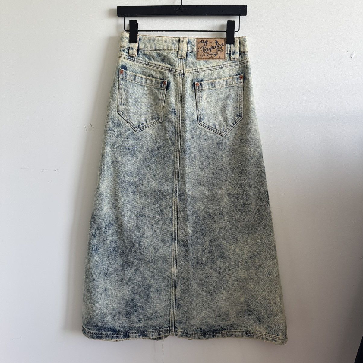 Vaquera Distressed Maxi Skirt Size 26" / US 2 / IT 38 - 2 Thumbnail