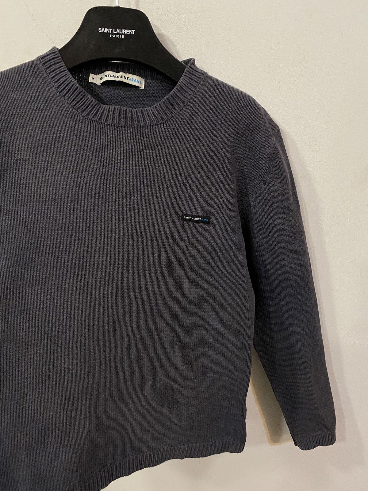 Yves Saint Laurent Grey YSL Sweater Knit Saint Laurent Jeans Size S / US 4 / IT 40 - 8 Thumbnail