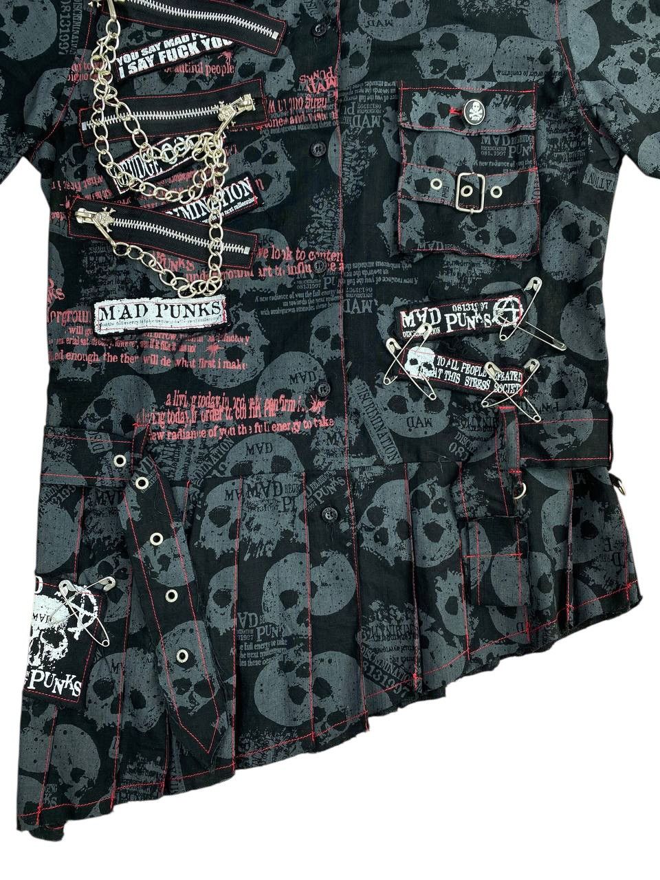 Seditionaries 2000's Mad Punk Asymmetrical Blouse Size M / US 6-8 / IT 42-44 - 8 Thumbnail
