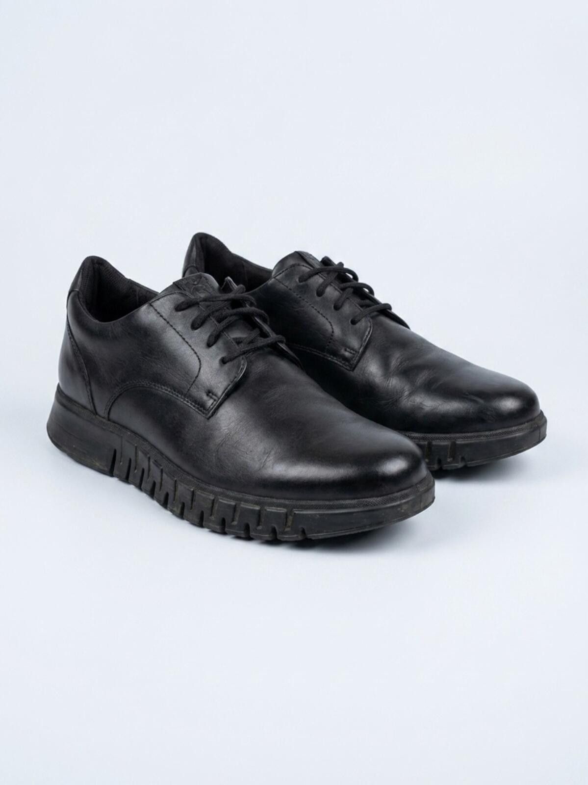 Ecco Ecco Black Leather Derby Shoes Size US 10.5 / EU 43-44 - 1 Thumbnail