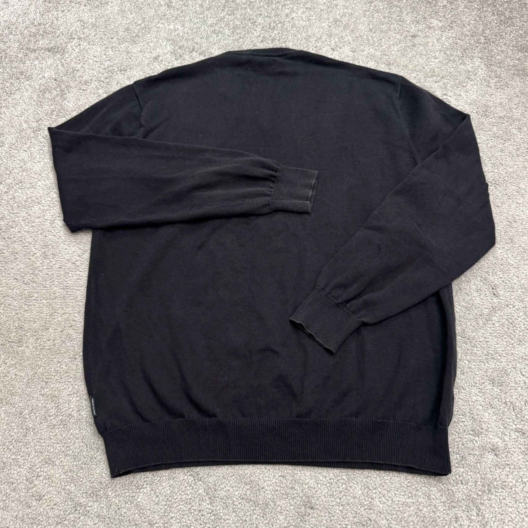 Pierre Cardin Pierre Cardin Sweater Mens L Black V-Neck Argyle Knit Pullover Cotton All Seasons Classic Mens Size US L / EU 52-54 / 3 - 2 Thumbnail