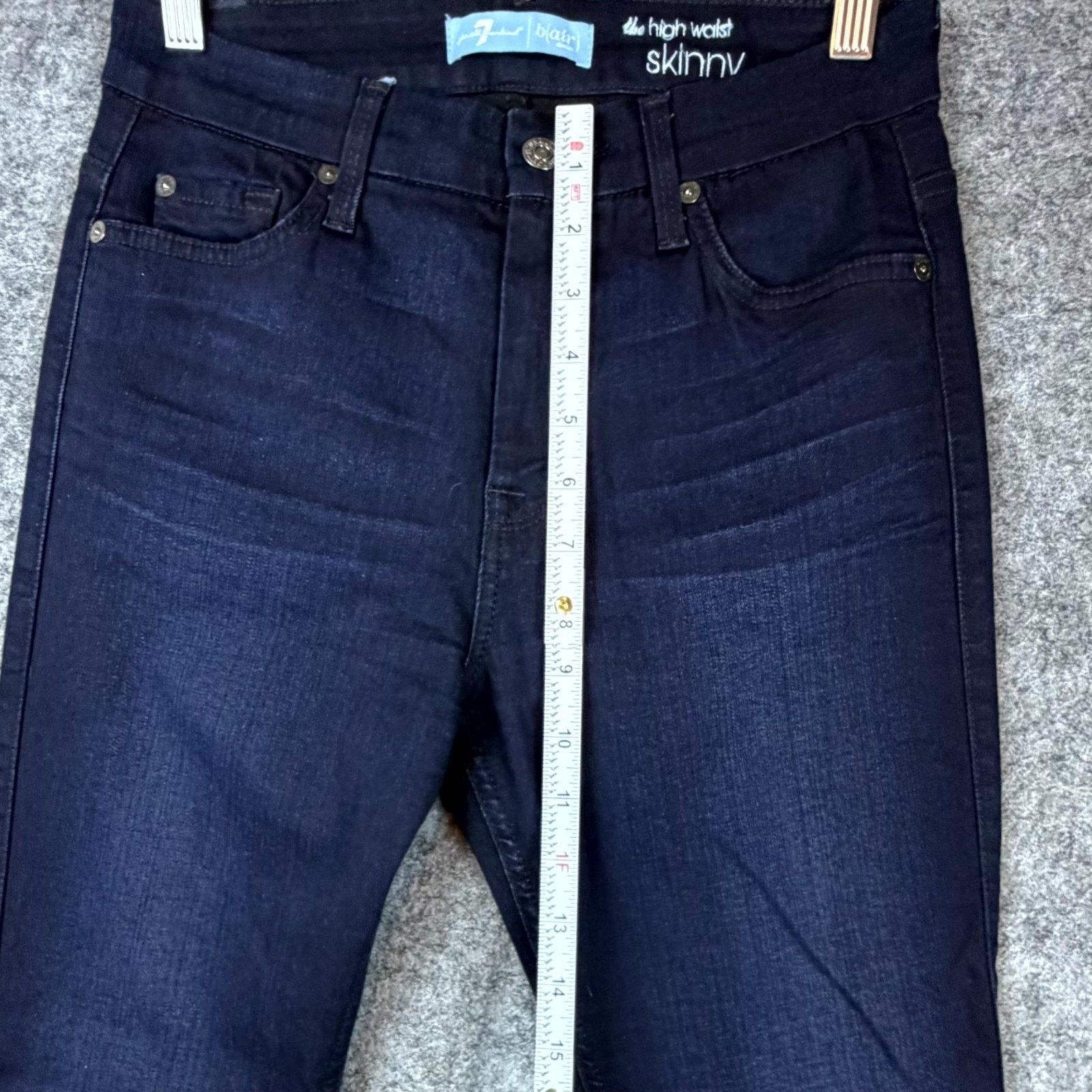 7 For All Mankind 7 For All Mankind Skinny Jeans Womens 27 Blue High Waist Size 27" / US 4 / IT 40 - 4 Thumbnail