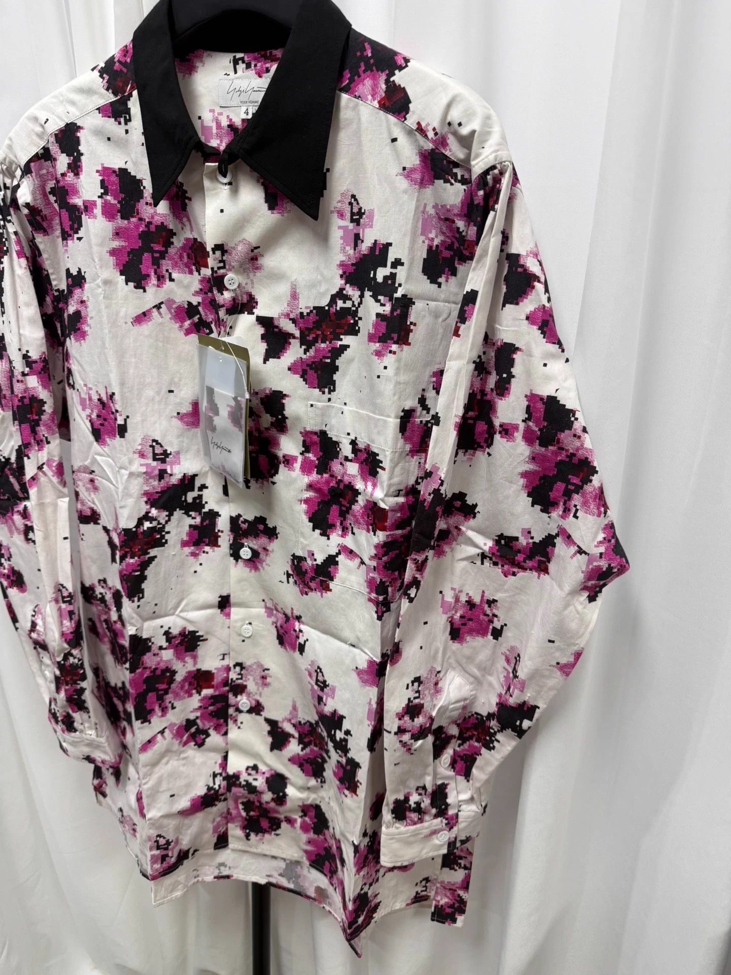 Yohji Yamamoto Yohji Yamamoto Pour Homme Mosaic Flower Relaxed Shirt Size US XL / EU 56 / 4 - 2 Thumbnail
