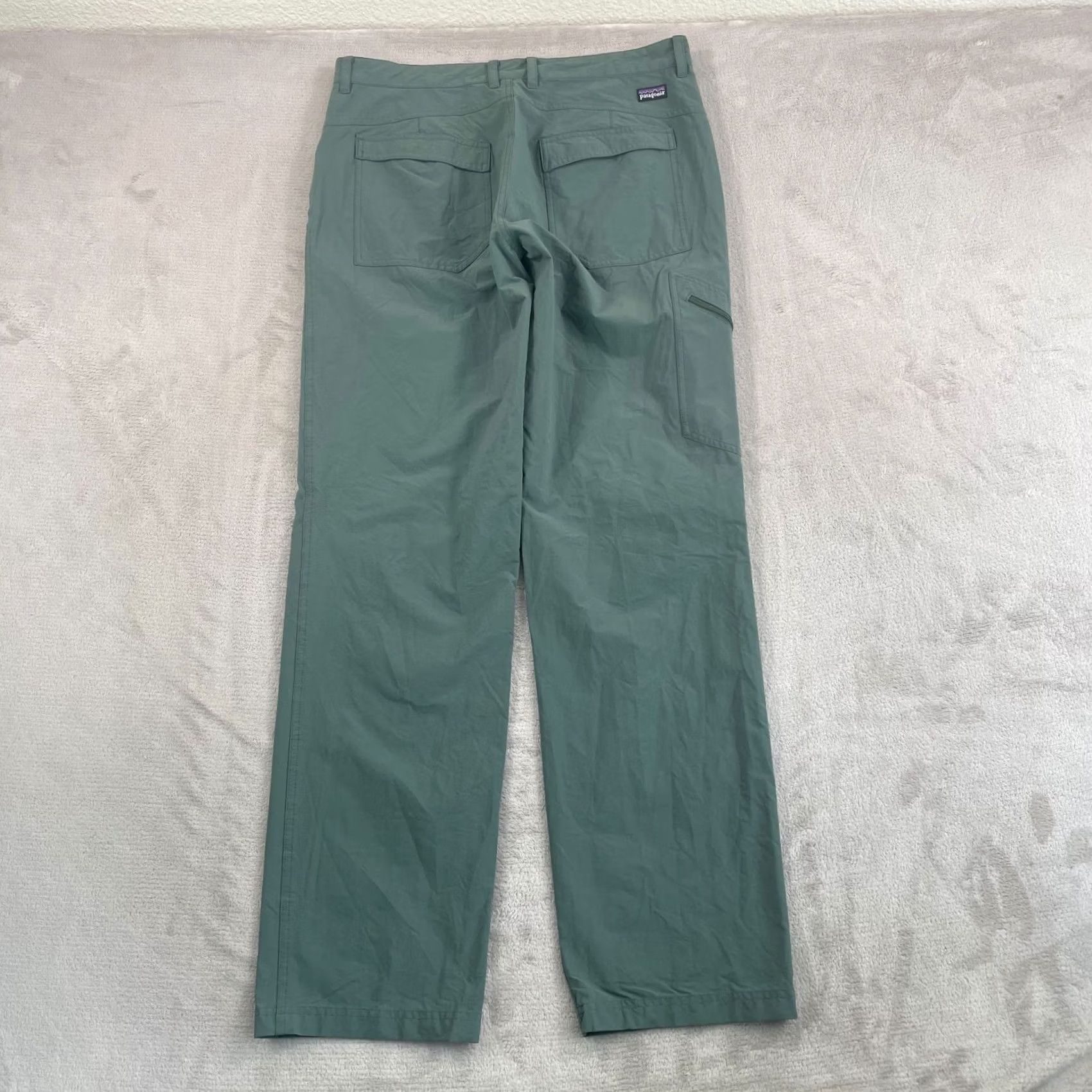 Patagonia Patagonia Rock Craft Pants Men 34x33 Green Nylon Spandex Stretch DWR UPF40 Zip Pockets Khakis Size US 34 / EU 50 - 4 Thumbnail
