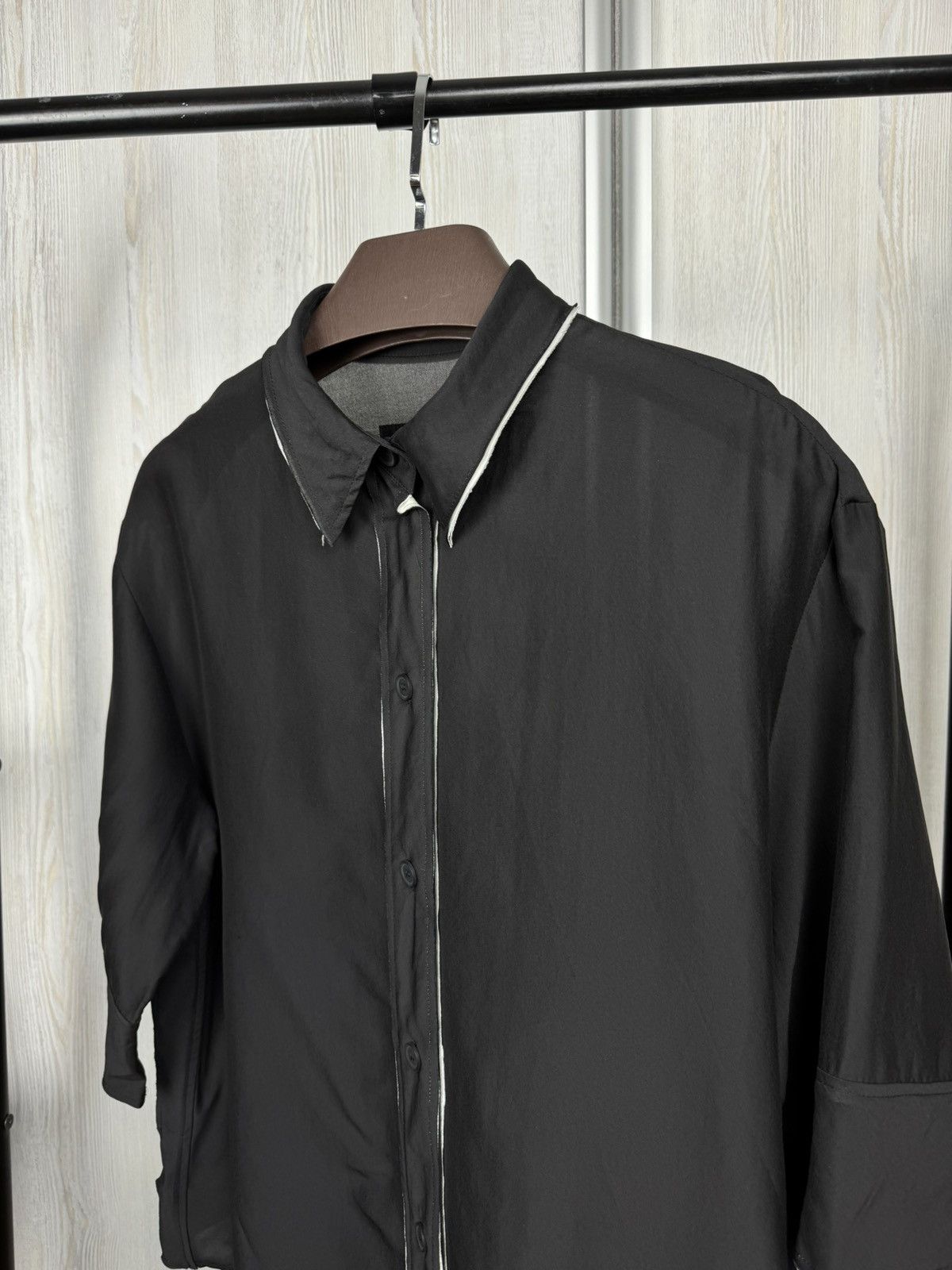Annette Gortz Annette Gortz Black viscose silk avant garde blouse Size L / US 10 / IT 46 - 5 Thumbnail