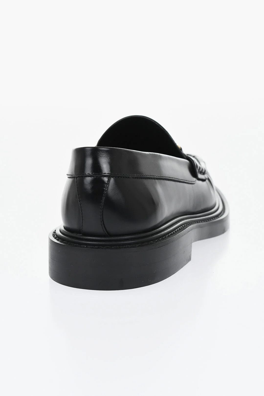 Celine o1mm0326 Brushed Leather Penny Loafers in Black Size US 11 / IT 41 - 2 Thumbnail