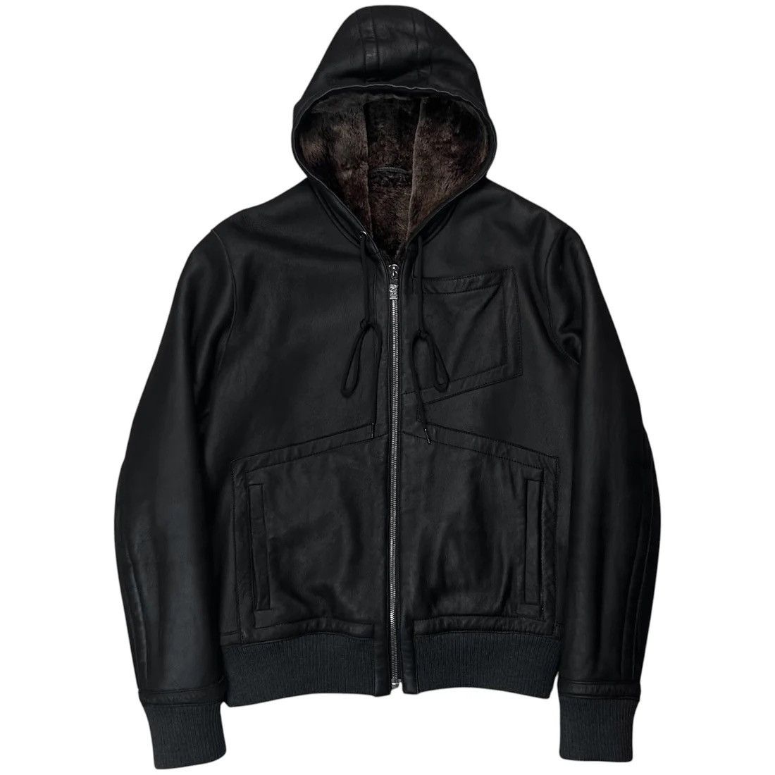 Dirk Bikkembergs Dirk Bikkembergs Hooded Faux Fur Lined Leather Jacket - AW10 Size US L / EU 52-54 / 3 - 1 Thumbnail