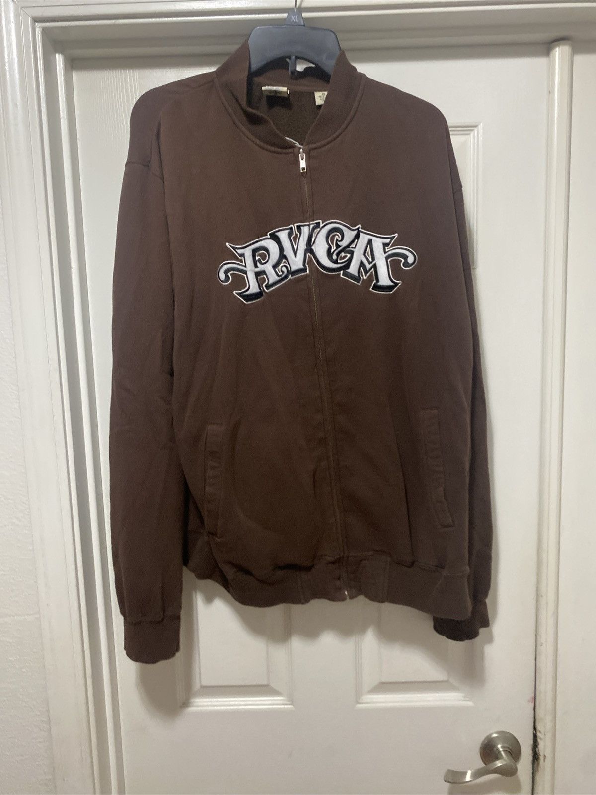 RVCA Mens RVCA Brown Full Zip Hoodie Size US XL / EU 56 / 4 - 6 Thumbnail