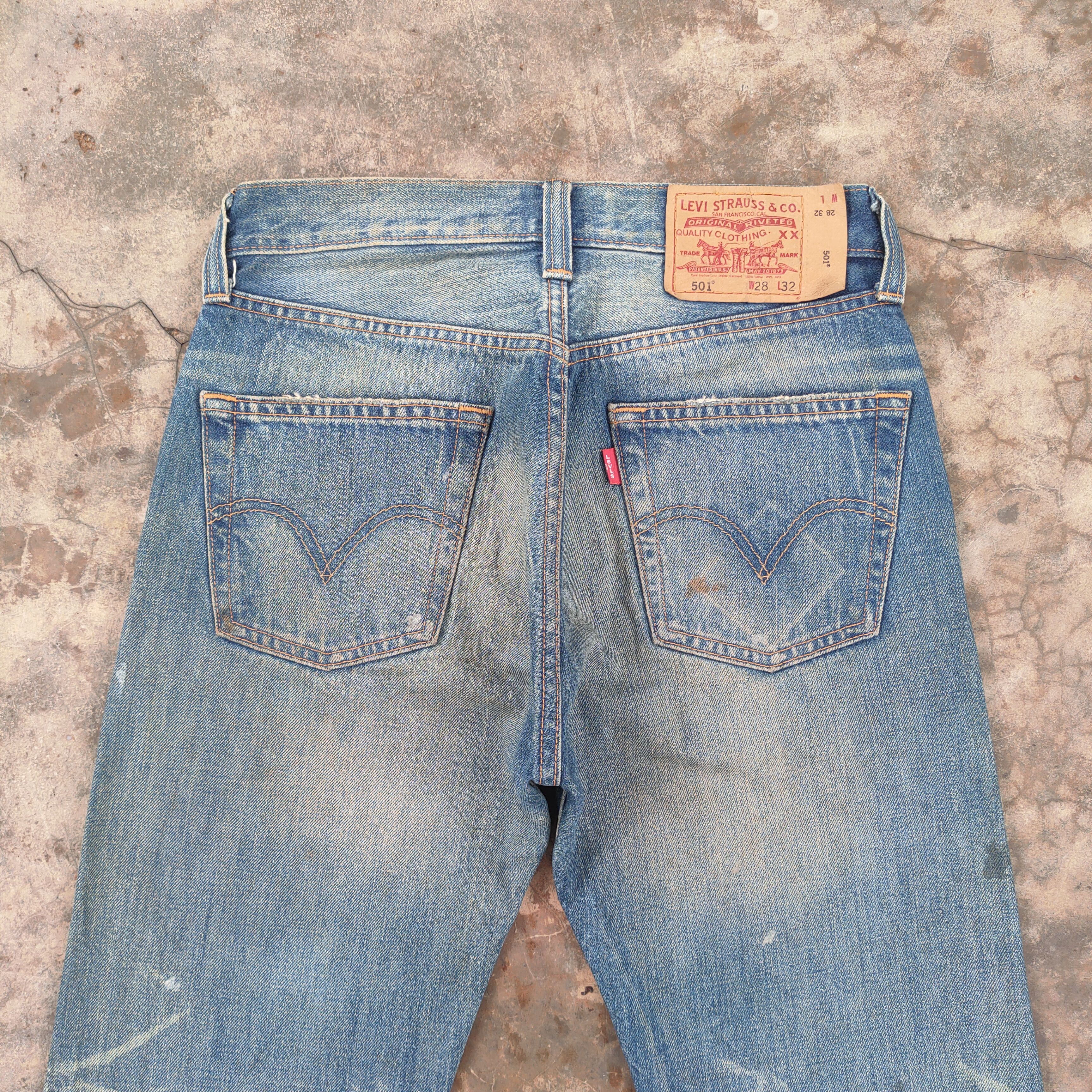Levi's W29 VINTAGE LEVI'S 501 RUSTY FADED RIPPED JEANS DENIM PANTS Size US 29 - 11 Thumbnail