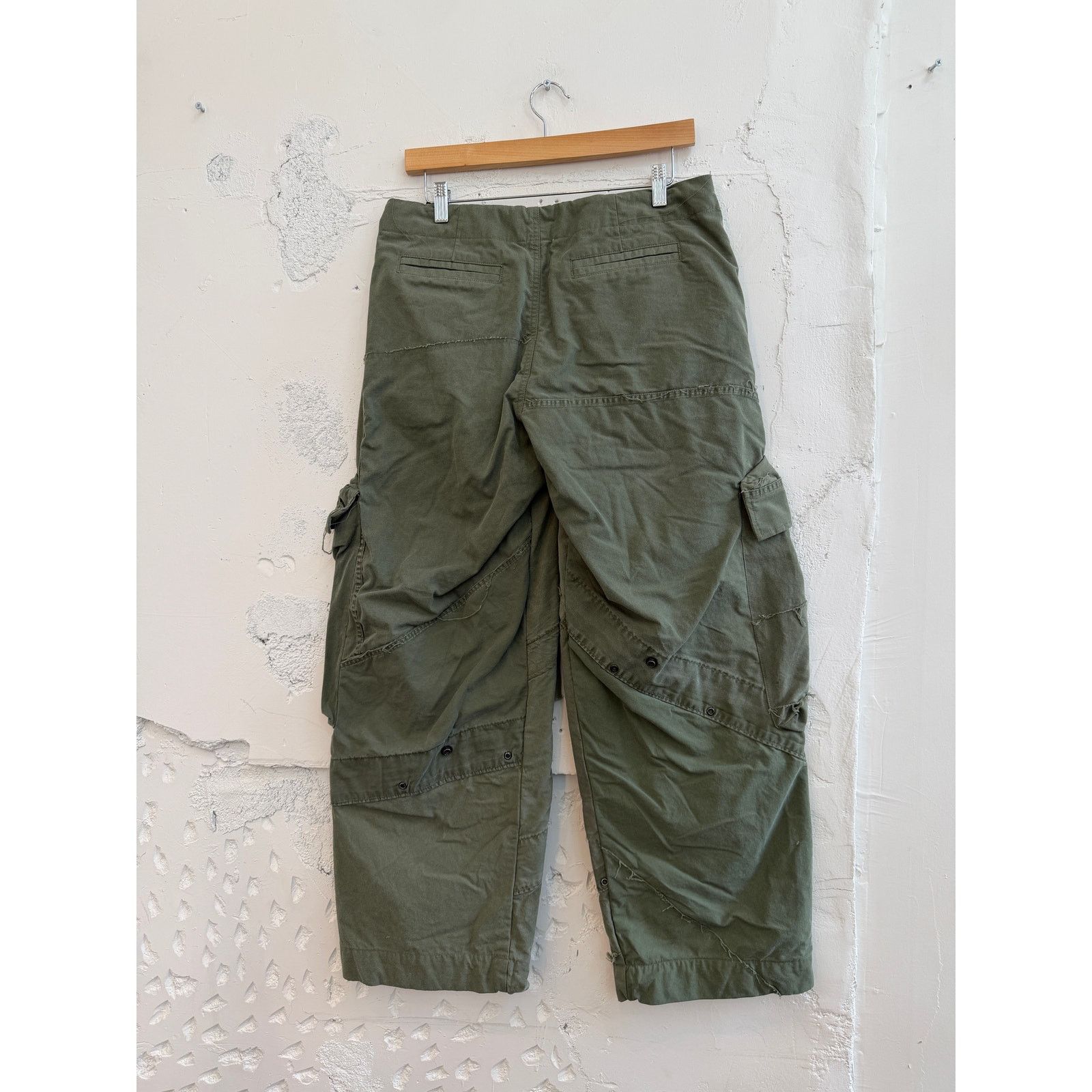Greg Lauren Greg Lauren SAMPLE Tent Patchwork Wide Leg Cargo Pants Size US 32 / EU 48 - 2 Thumbnail