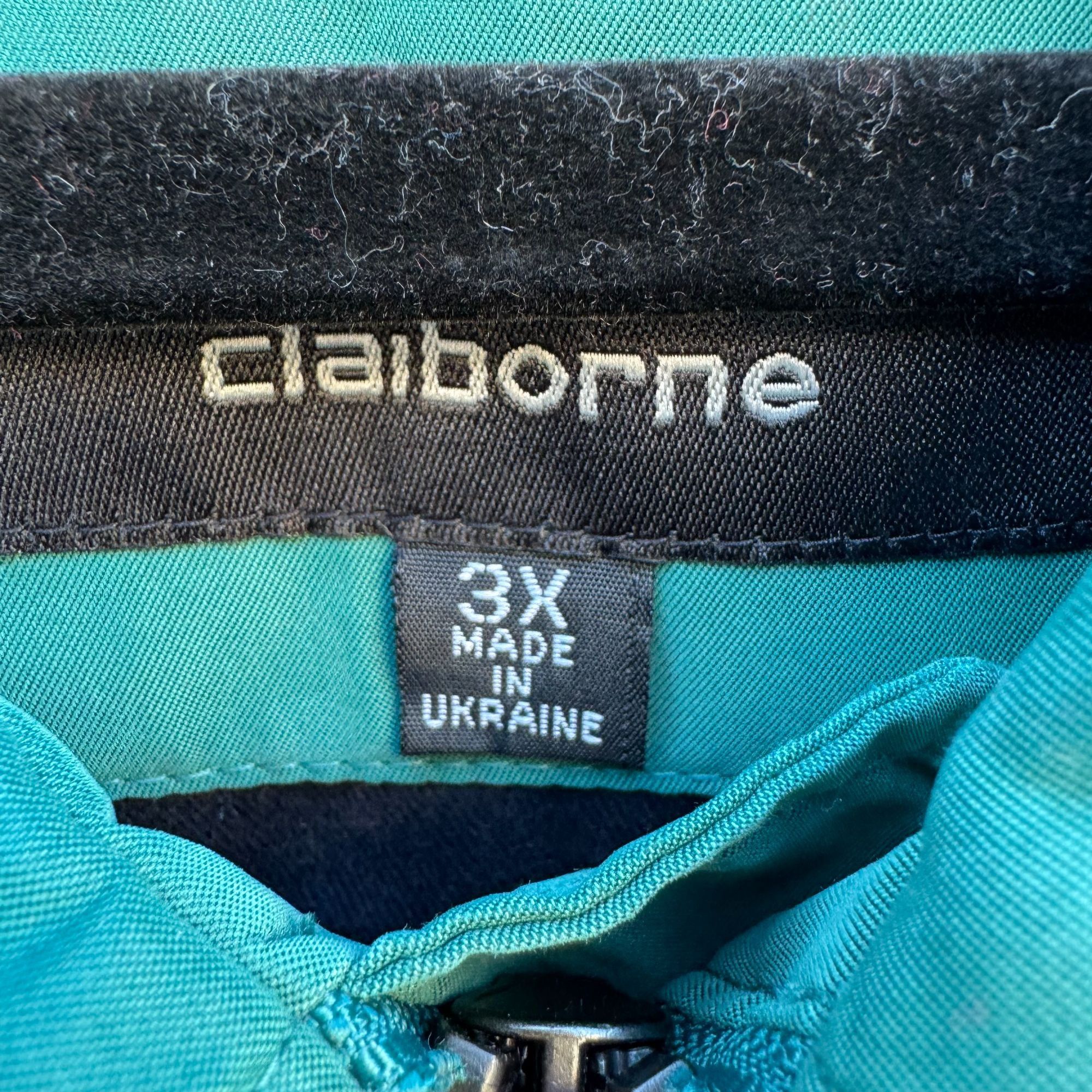 Liz Claiborne Claiborne Vintage 90s Mens 3X Teal Lightweight Microfiber Fu Size US XXL / EU 58 / 5 - 2 Thumbnail