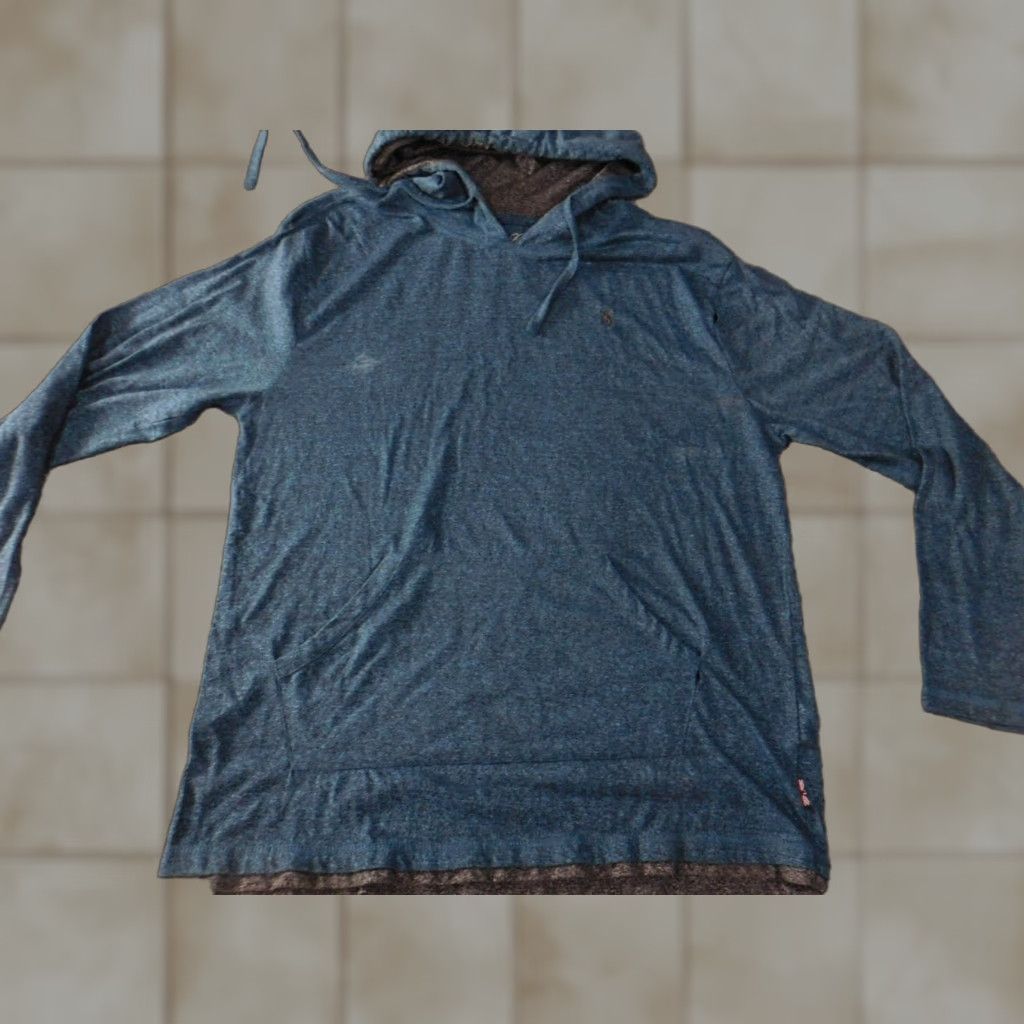 English Laundry Lions Crest Hoodie Mens Large Blue English Laundry Pullover Zip Knit Zipper Regular Long Sleeve Size US L / EU 52-54 / 3 - 1 Thumbnail