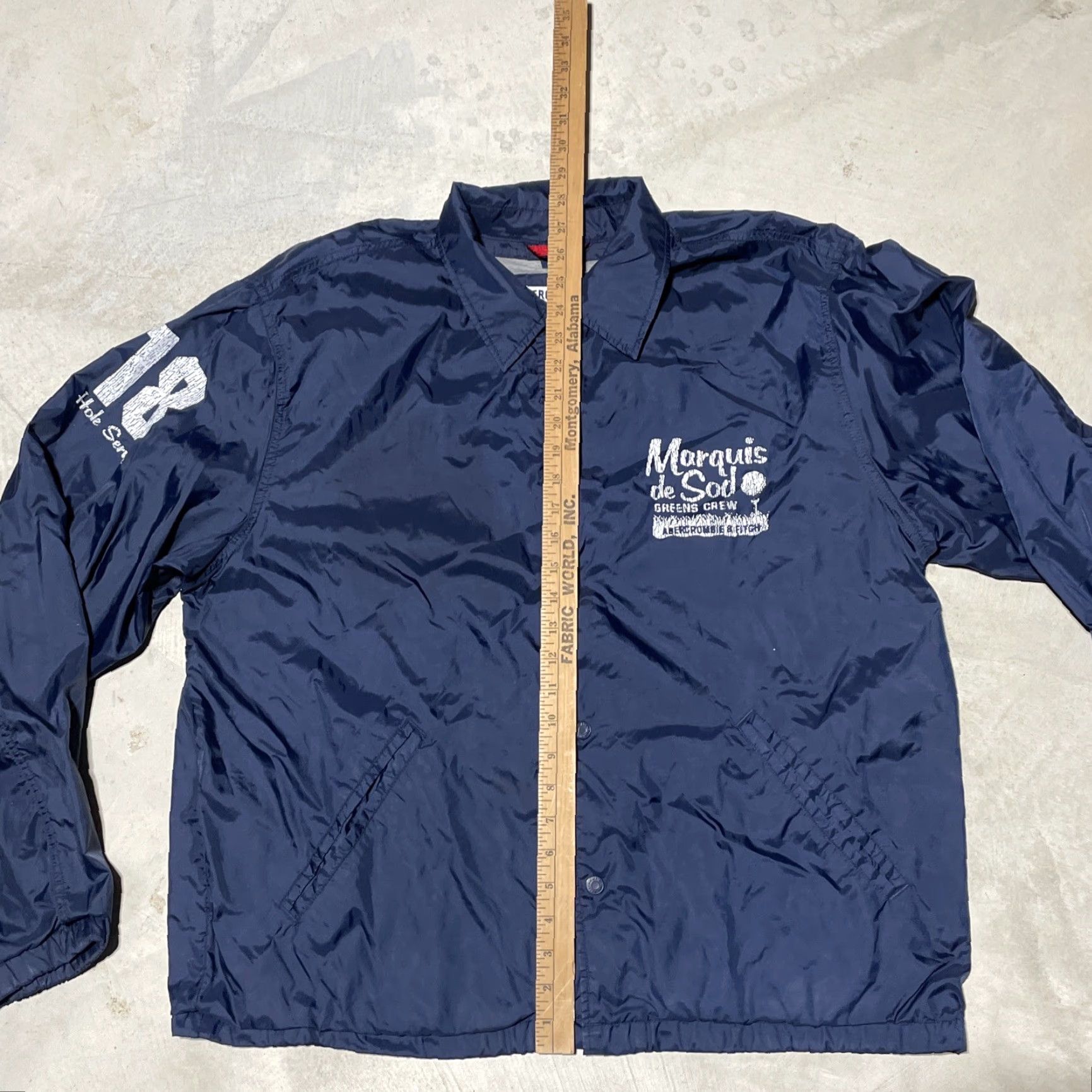 Abercrombie & Fitch VINTAGE Abercrombie & Fitch Jacket Men XL Windbreaker Golf Coat Nylon Satin Zip Pockets Logo Blue Marquis de Sod? Size US XL / EU 56 / 4 - 5 Thumbnail